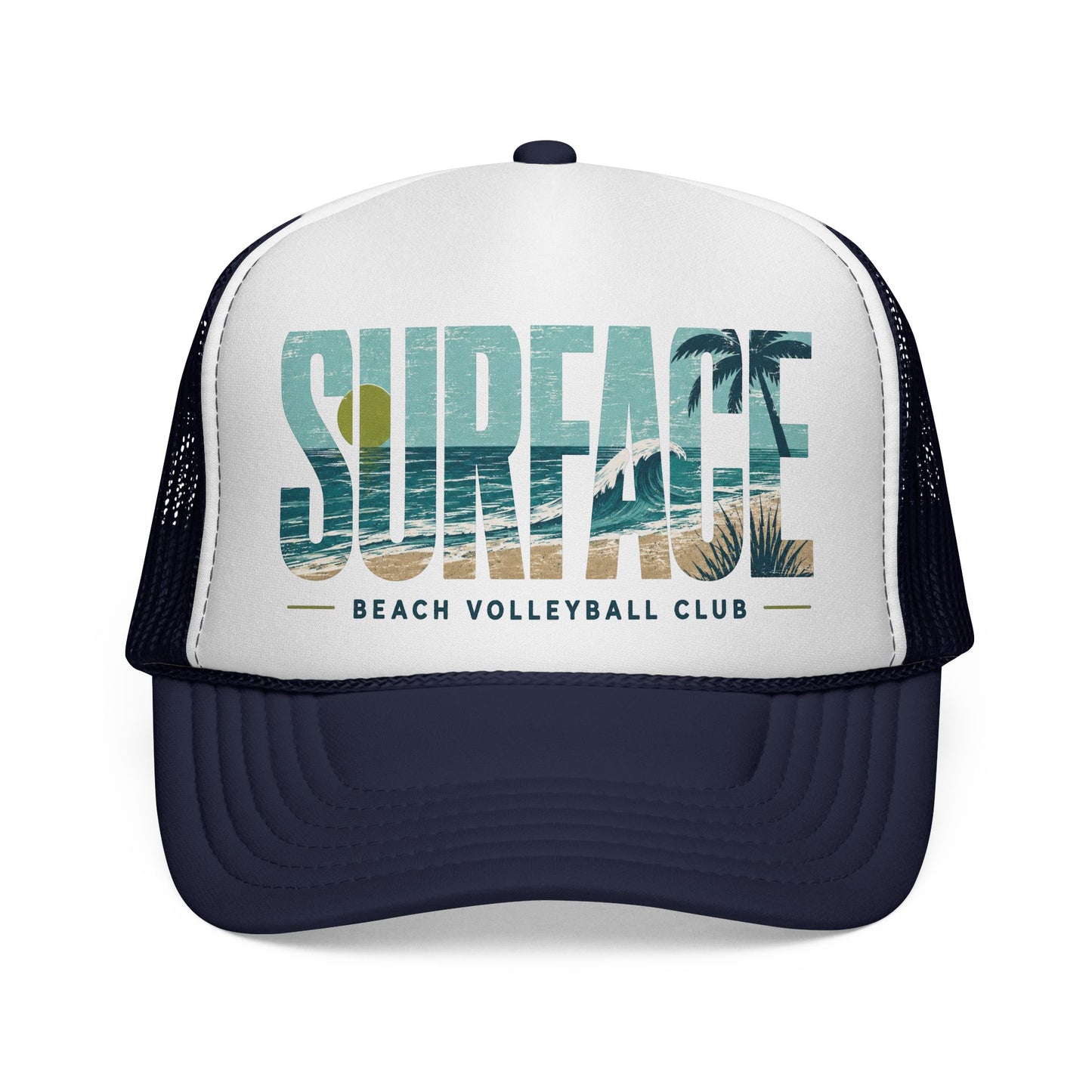 Surface Beach Volleyball Club Trucker Cap | Surf Sunset Design