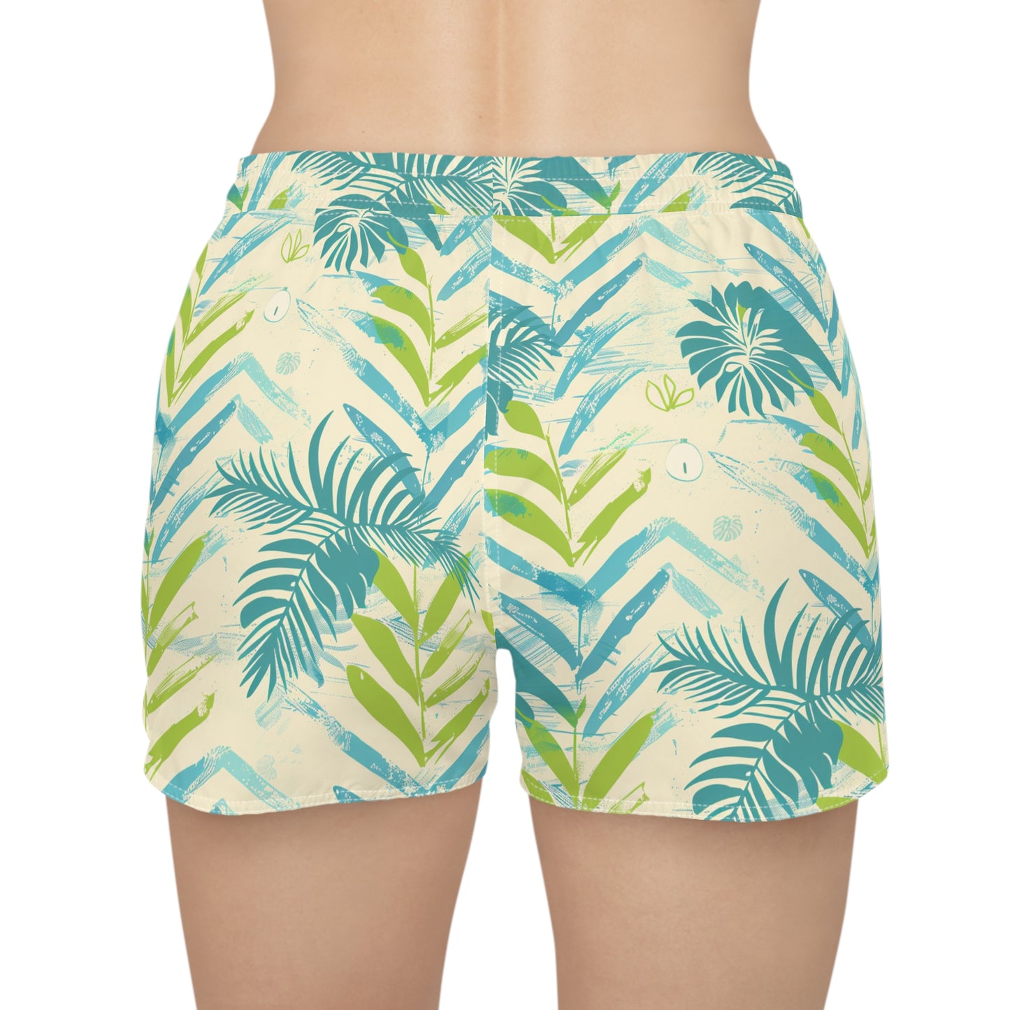 Floral Icon Surface Beach Volleyball Club Cover Up Women's Casual Shorts (AOP)