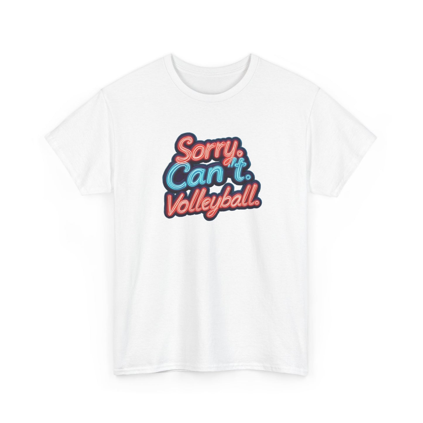 Sorry Can’t Volleyball Unisex Heavy Cotton Tee