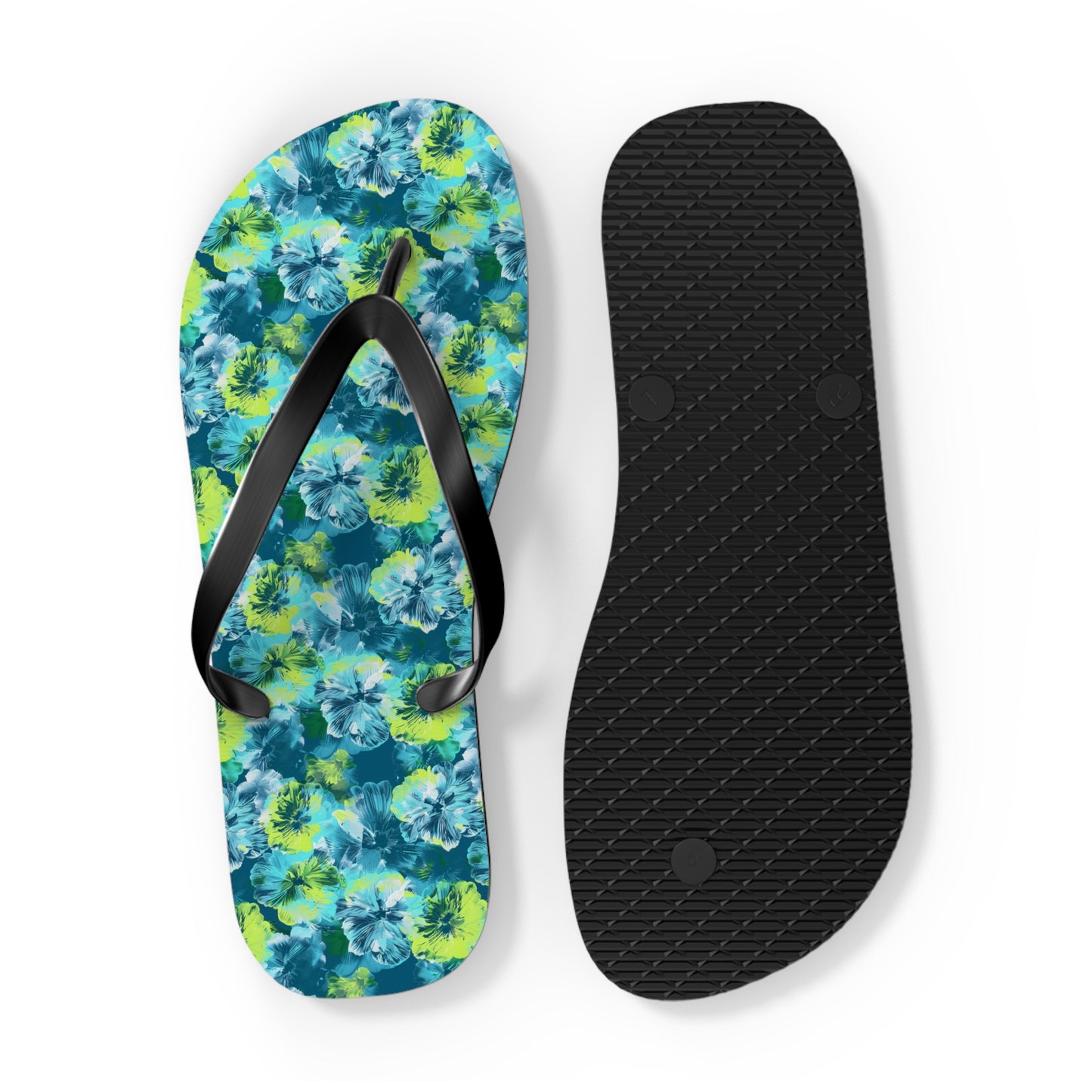 Floral Surface Beach Volleyball Club Designer Flip Flops