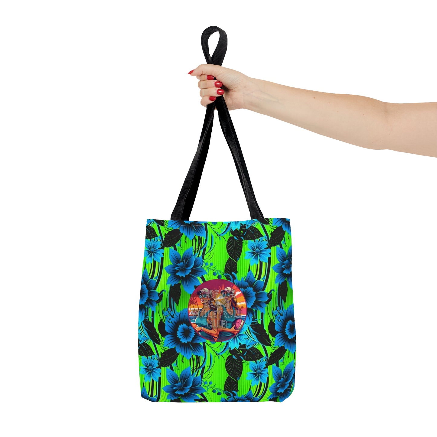 Surface Beach Volleyball Floral Logo Tote Bag (AOP)