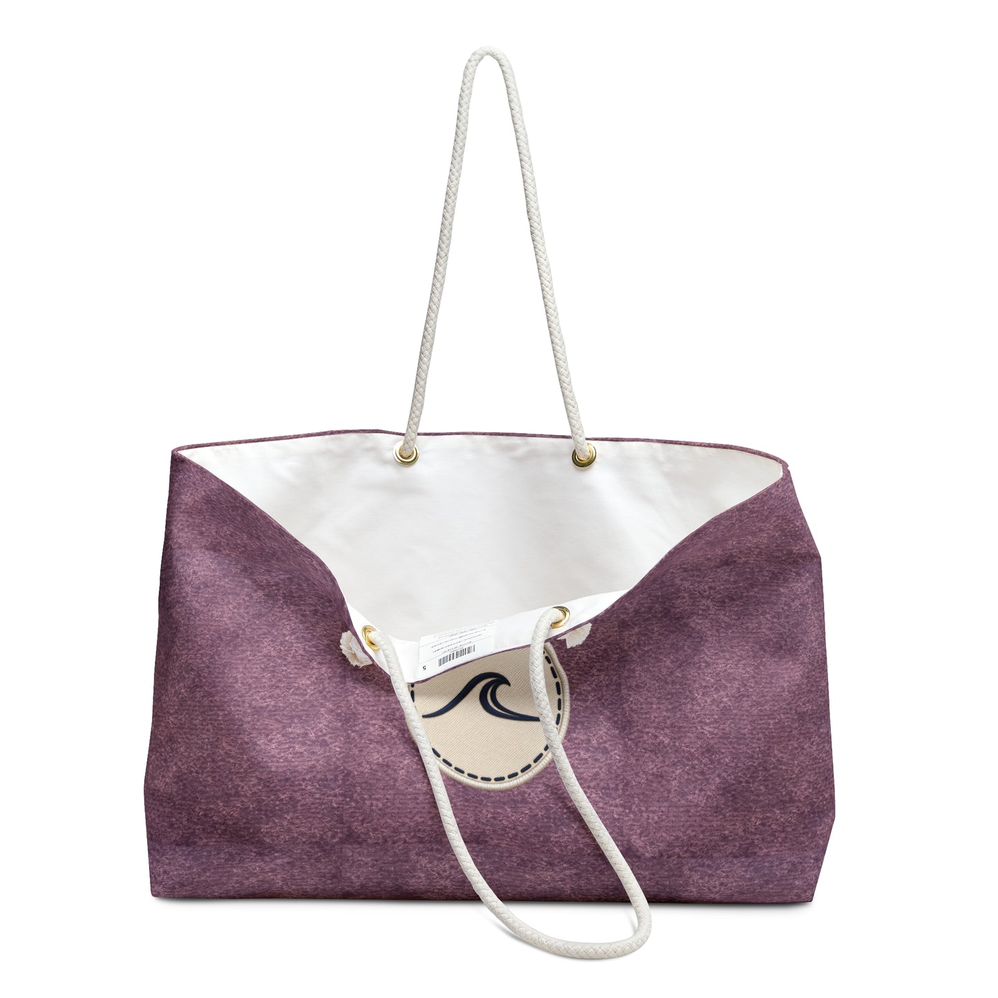 Surfache Plum Suede Weekender Bag — Large Rope-Handle Travel Tote