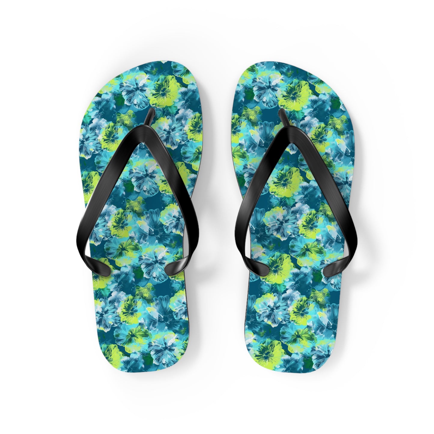 Floral Surface Beach Volleyball Club Designer Flip Flops