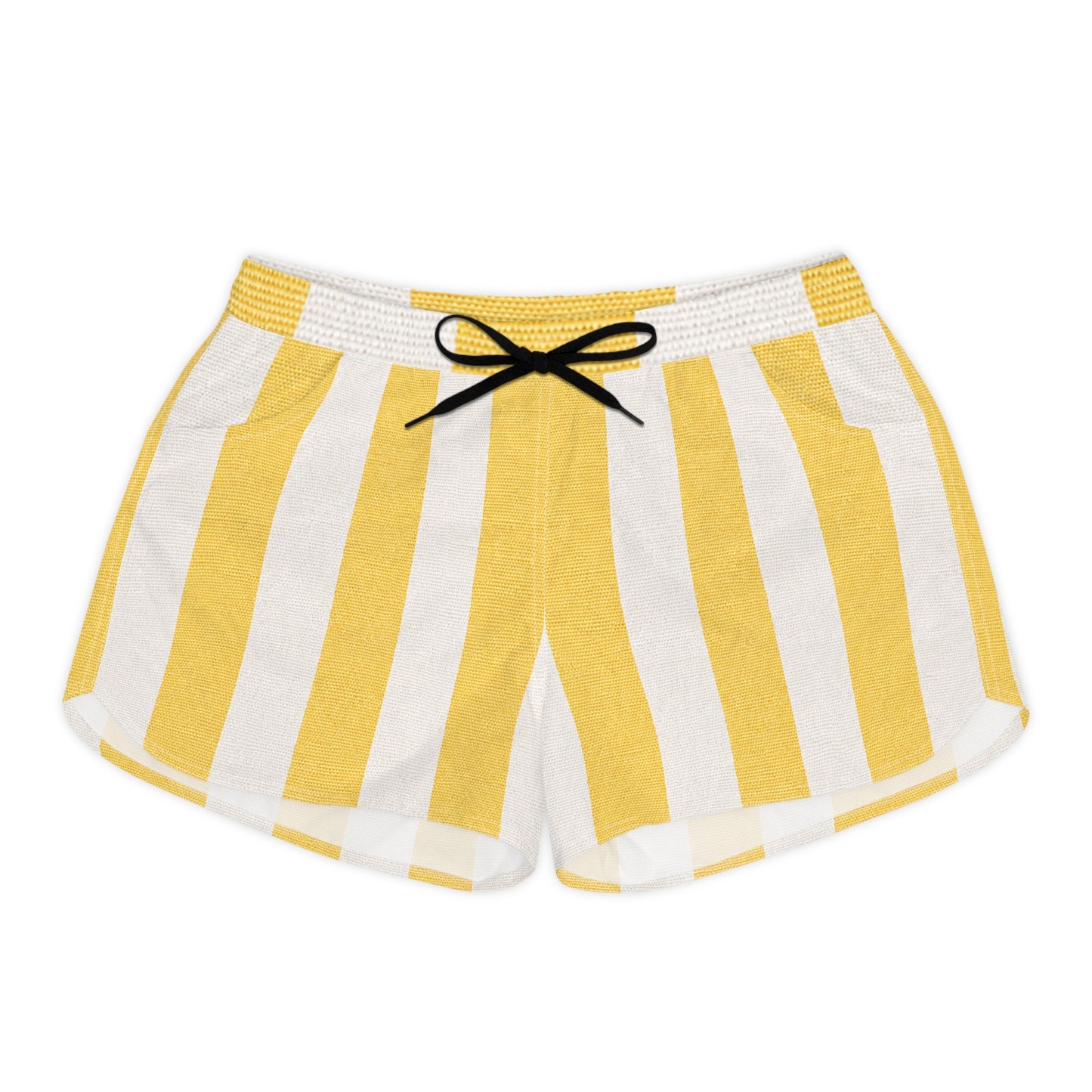 Pina Colada Inspires Striped Women's Casual Shorts – Beachy Summer Lounge Shorts