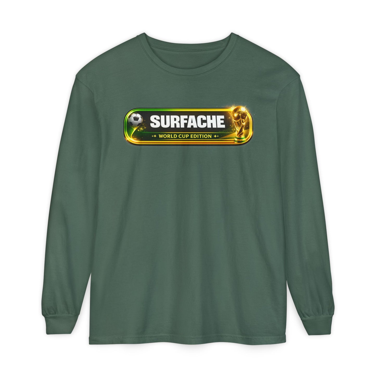 Surfache World Cup Soccer Long Sleeve Tee — "Surface" Front & "Pausa de Hidratación" Back