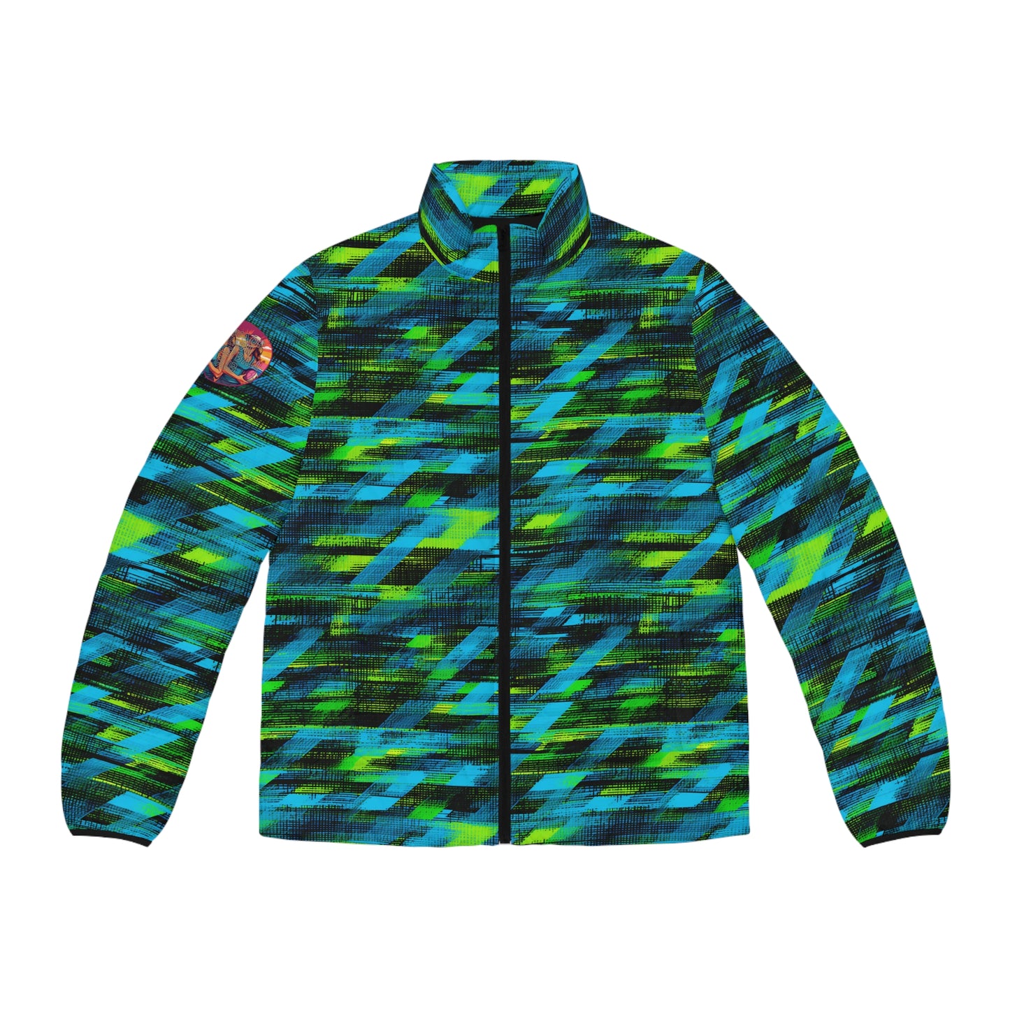 Surface Beach Volleyball Club Men's Puffer Jacket (AOP)