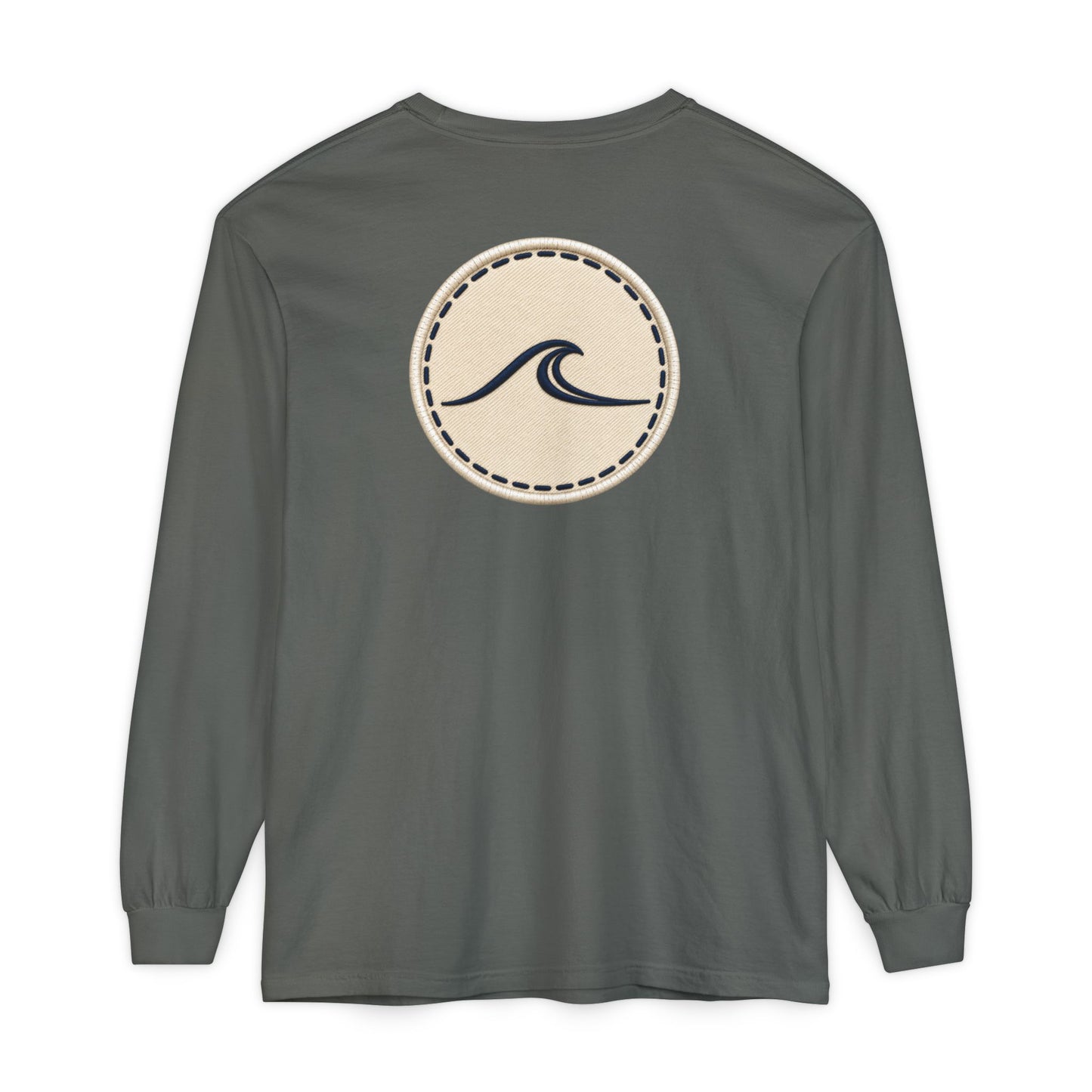 Surfache Long Sleeve T-Shirt — Script Logo Front & Wave Patch Back