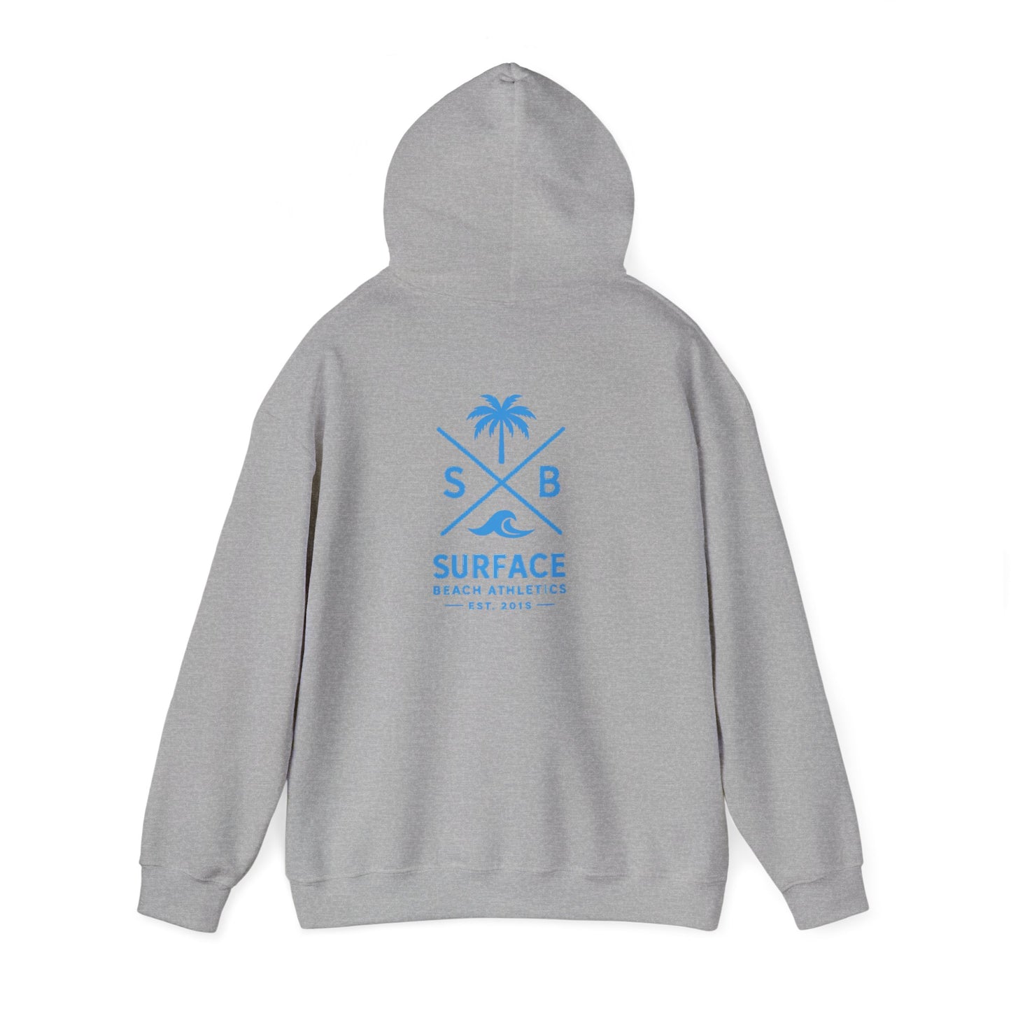 Surface Beach Athletics Hoodie — Palm Tree Surf Logo Pullover