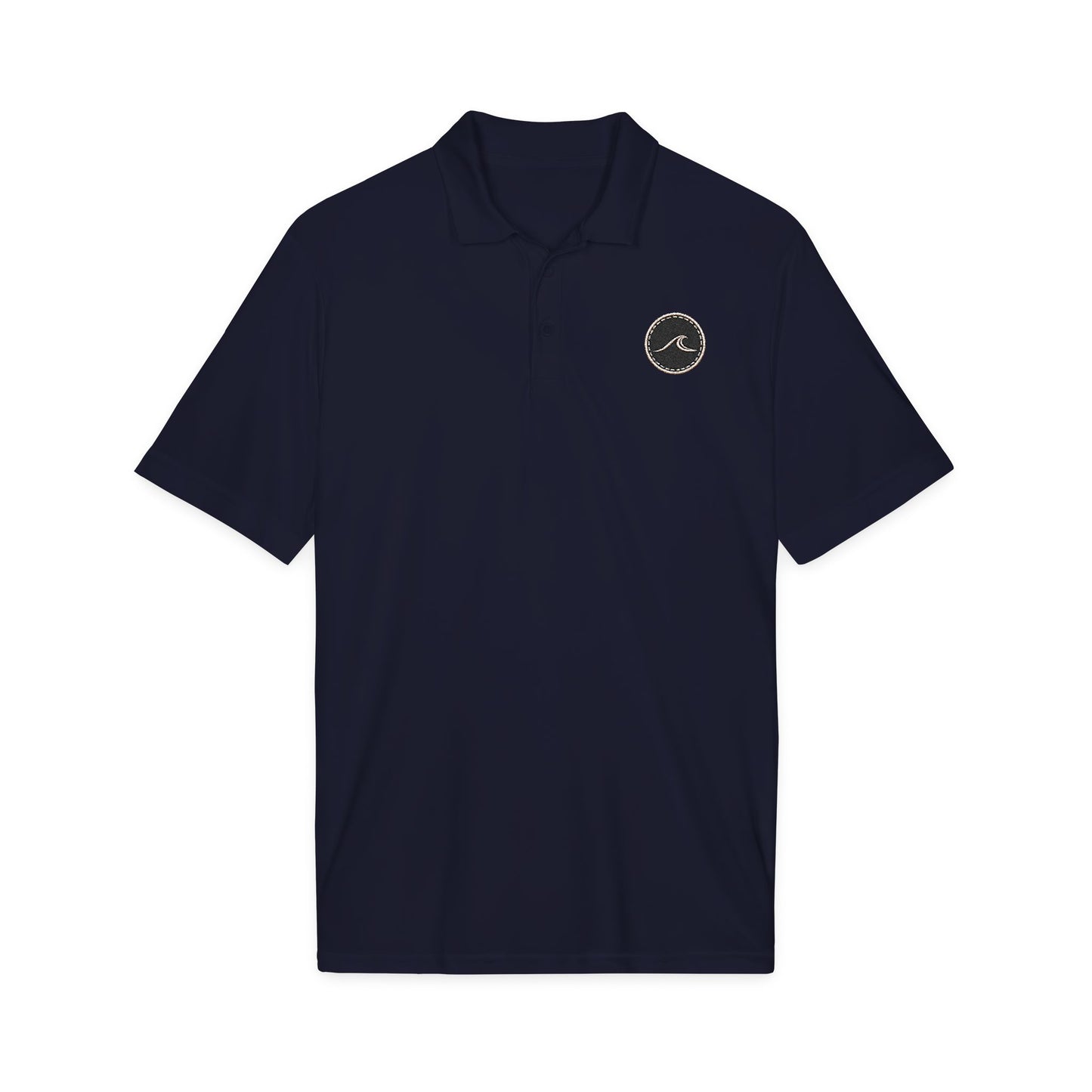 Surfache Men's Performance Polo with Wave Crest Logo — Moisture-Wicking Golf & Work Shirt