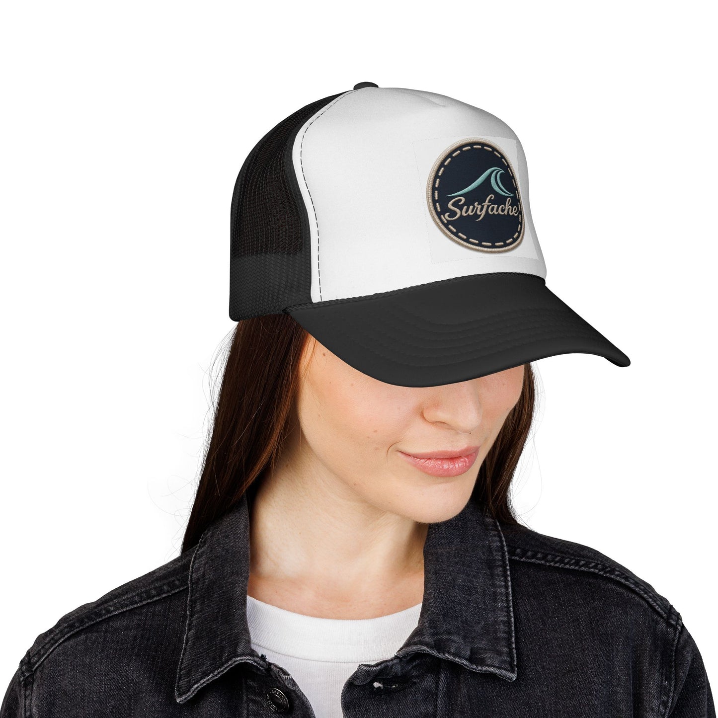 Surfache Patch Trucker Hat — Retro Surf Wave Cap