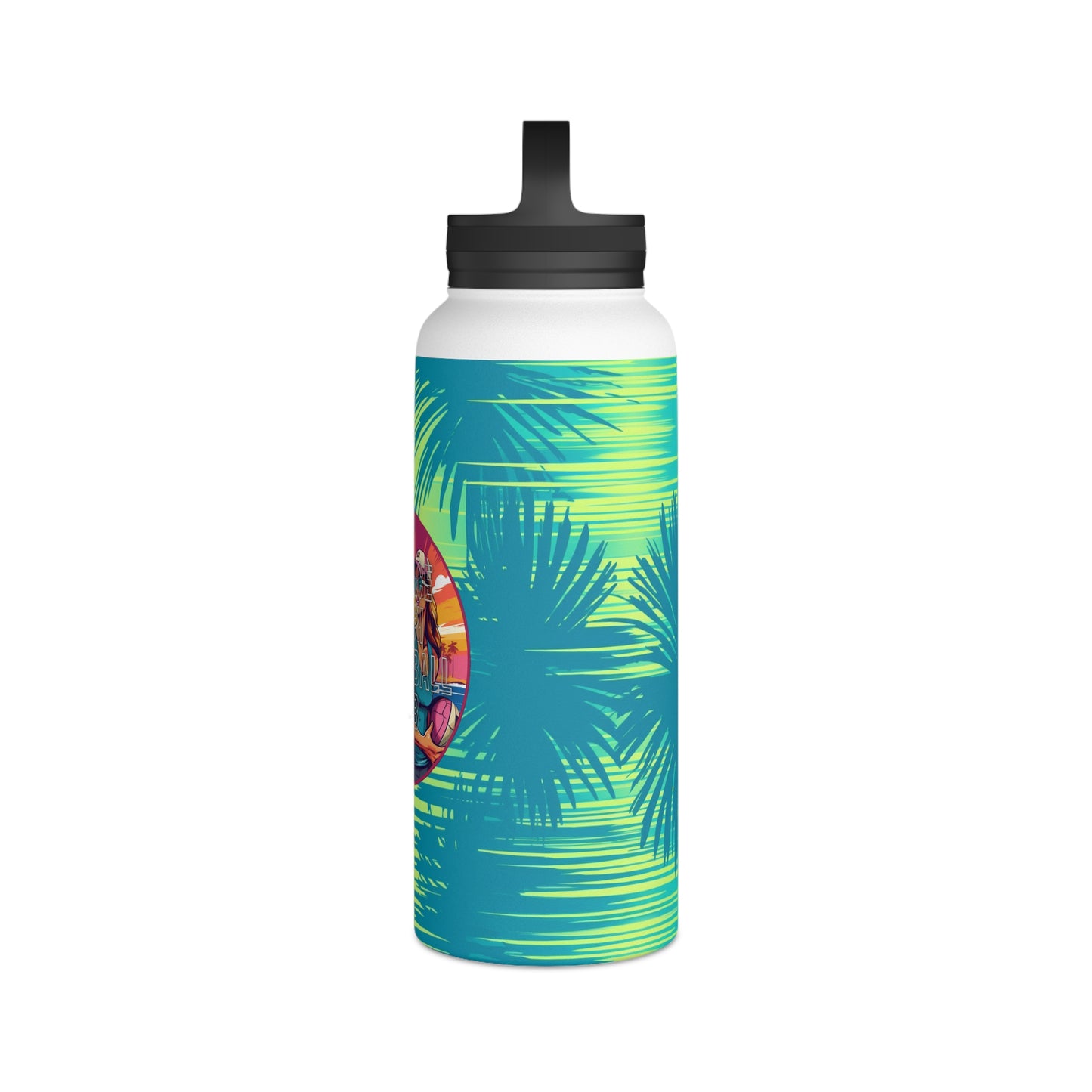 Surface Beach Volleyball Club Stainless Steel Water Bottle, Handle Lid