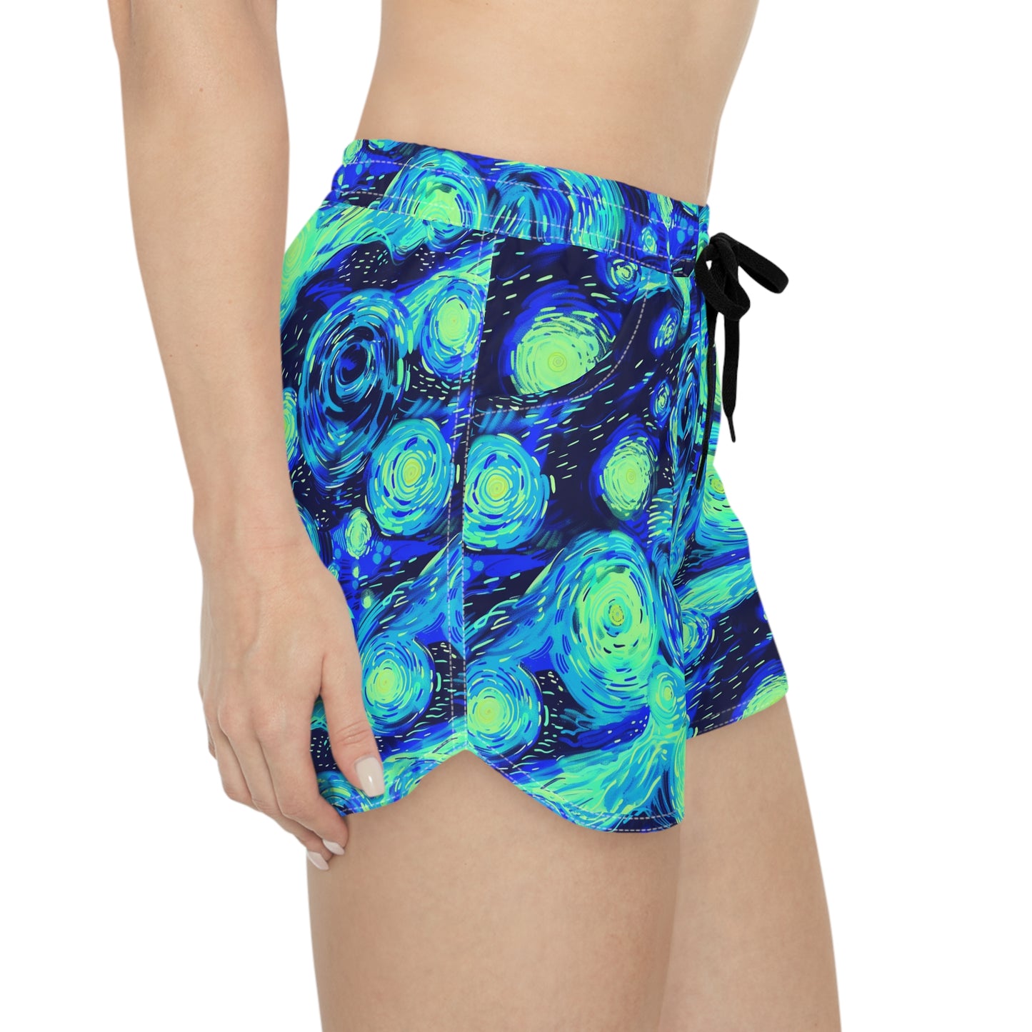 Starry Night Surface Beach Volleyball Club Cover Up Women's Casual Shorts (AOP)