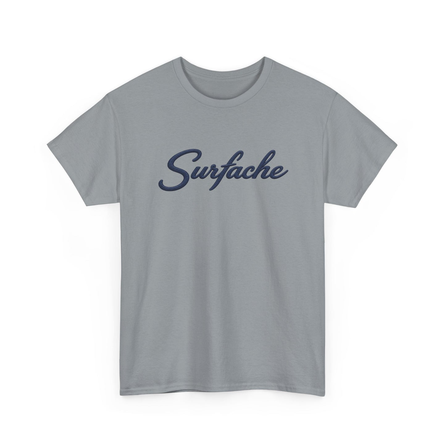 Surfache Logo Tee — Retro Script Front & Manta Ray Patch Back