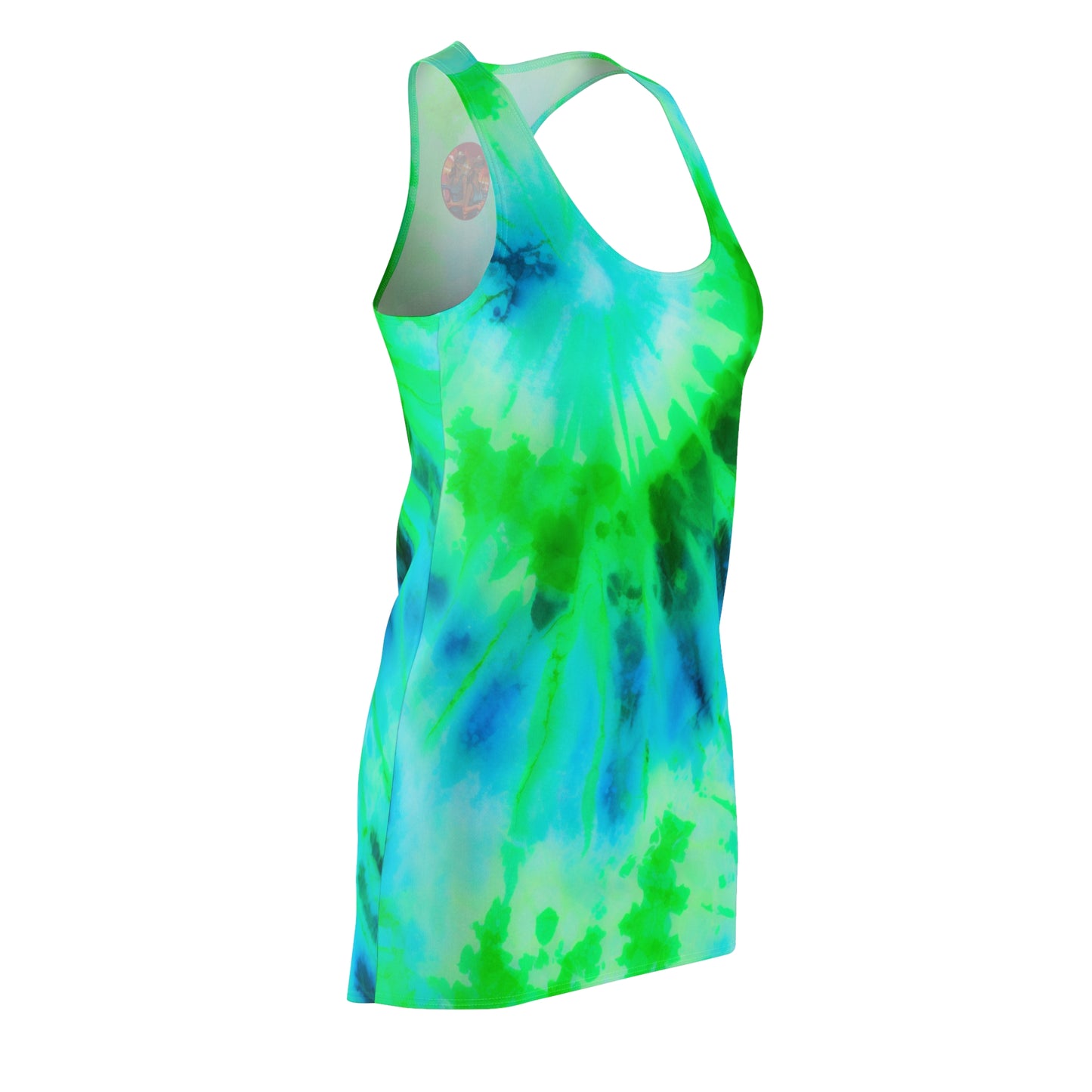 Surface Beach Volleyball Club Tie Dye Designer Women's Cut & Sew Racerback Cover Up Dress Louis IV Collection