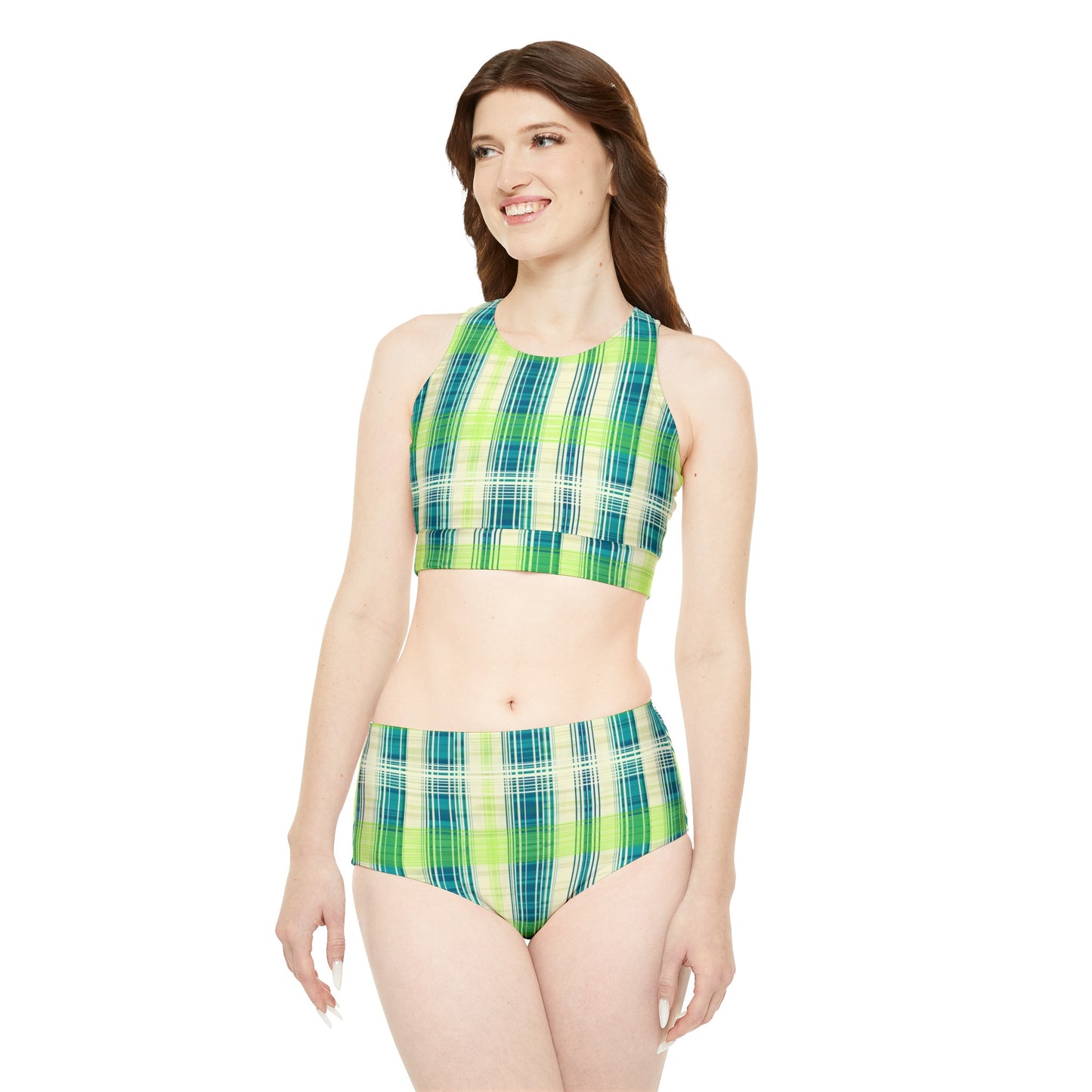 Surface Beach Volleyball Club Neon Palm Sporty Bikini Set