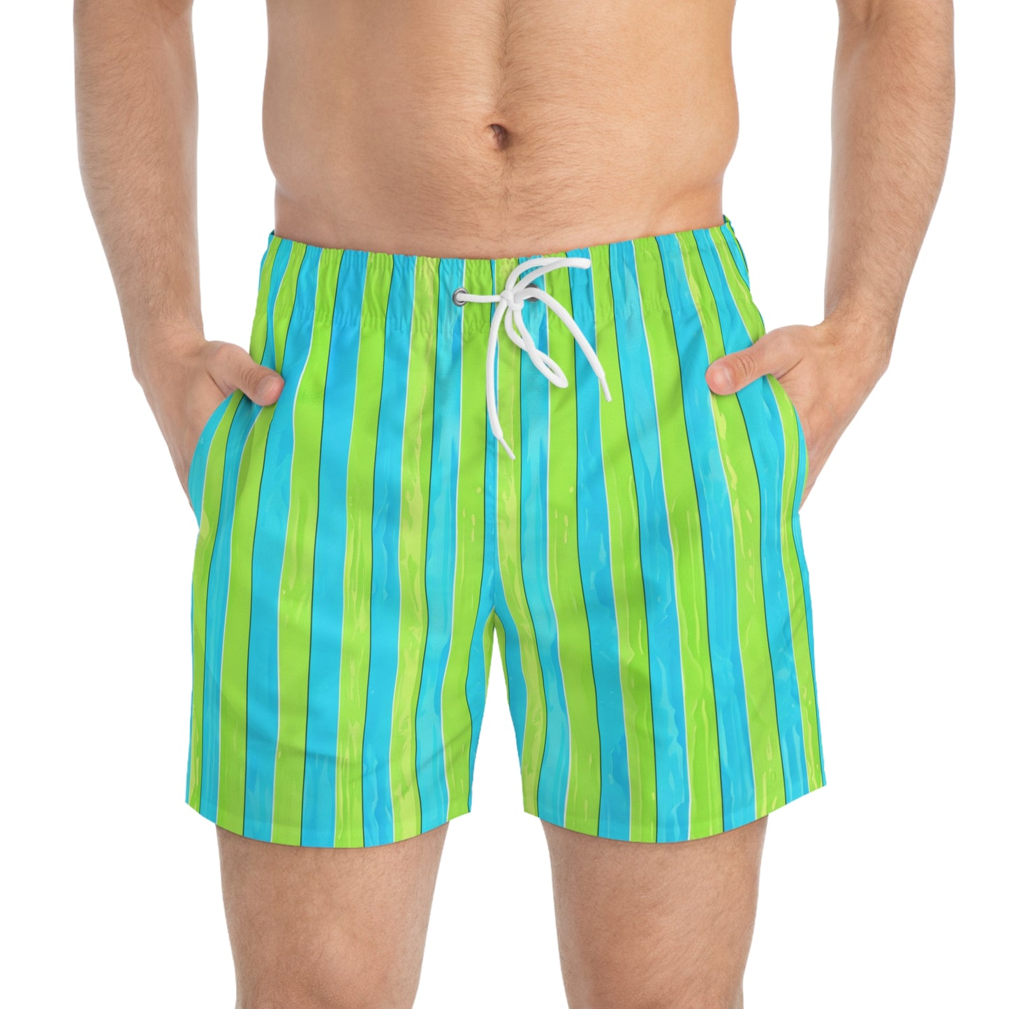 Surface Beach Volleyball Club Striped Modern Swim Trunks