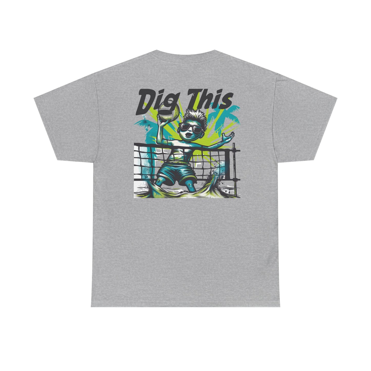 Beach Volleyball “Dig This” Unisex Heavy Cotton Tee
