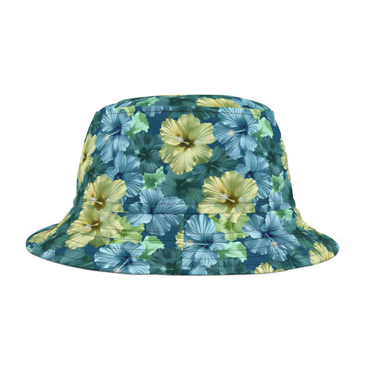 Moda Urbano Tropical Hibiscus Bucket Hat (AOP)