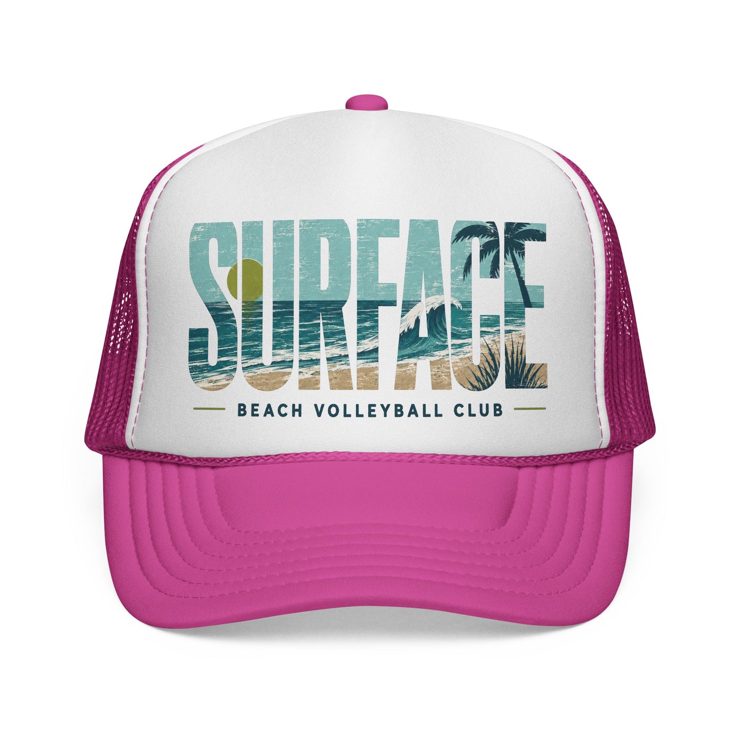 Surface Beach Volleyball Club Trucker Cap | Surf Sunset Design