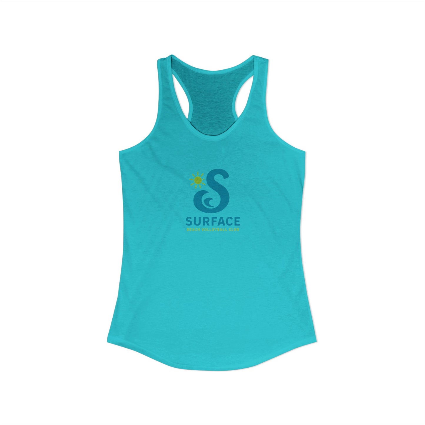 Wave Logo Surface Beach Volleyball Club Women's Racerback Tank - Beach Vibes