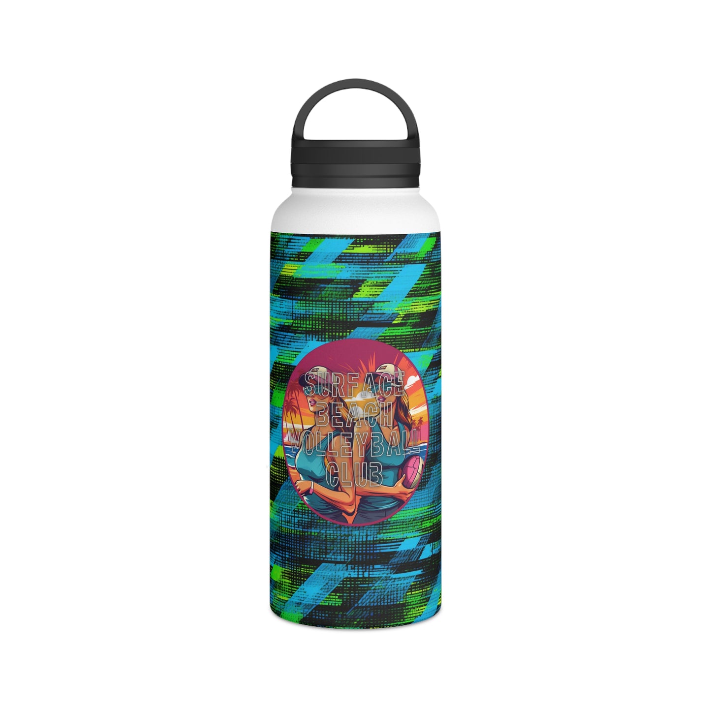 Surface Beach Volleyball Club Stainless Steel Water Bottle, Handle Lid