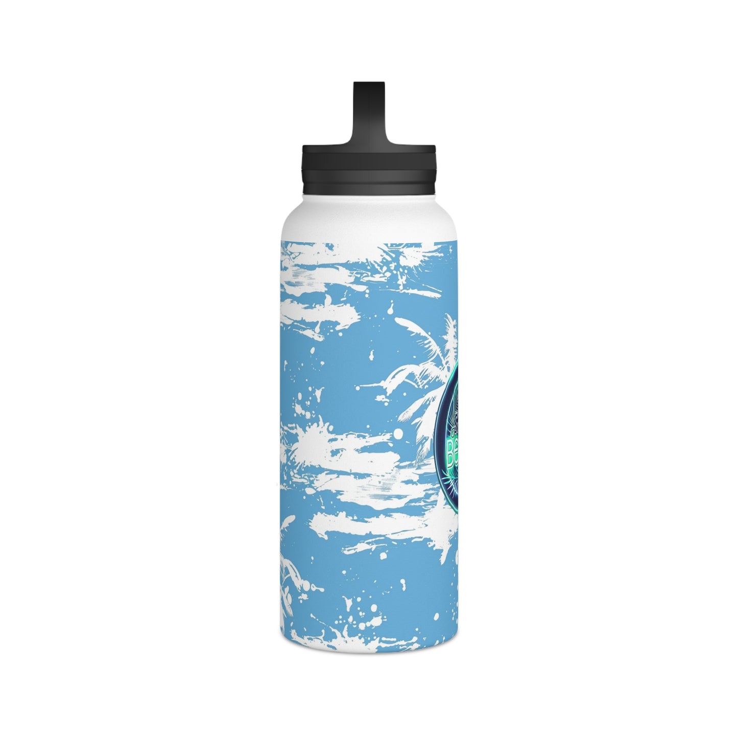 Icon Surface Beach Volleyball Club Stainless Steel Water Bottle, Handle Lid