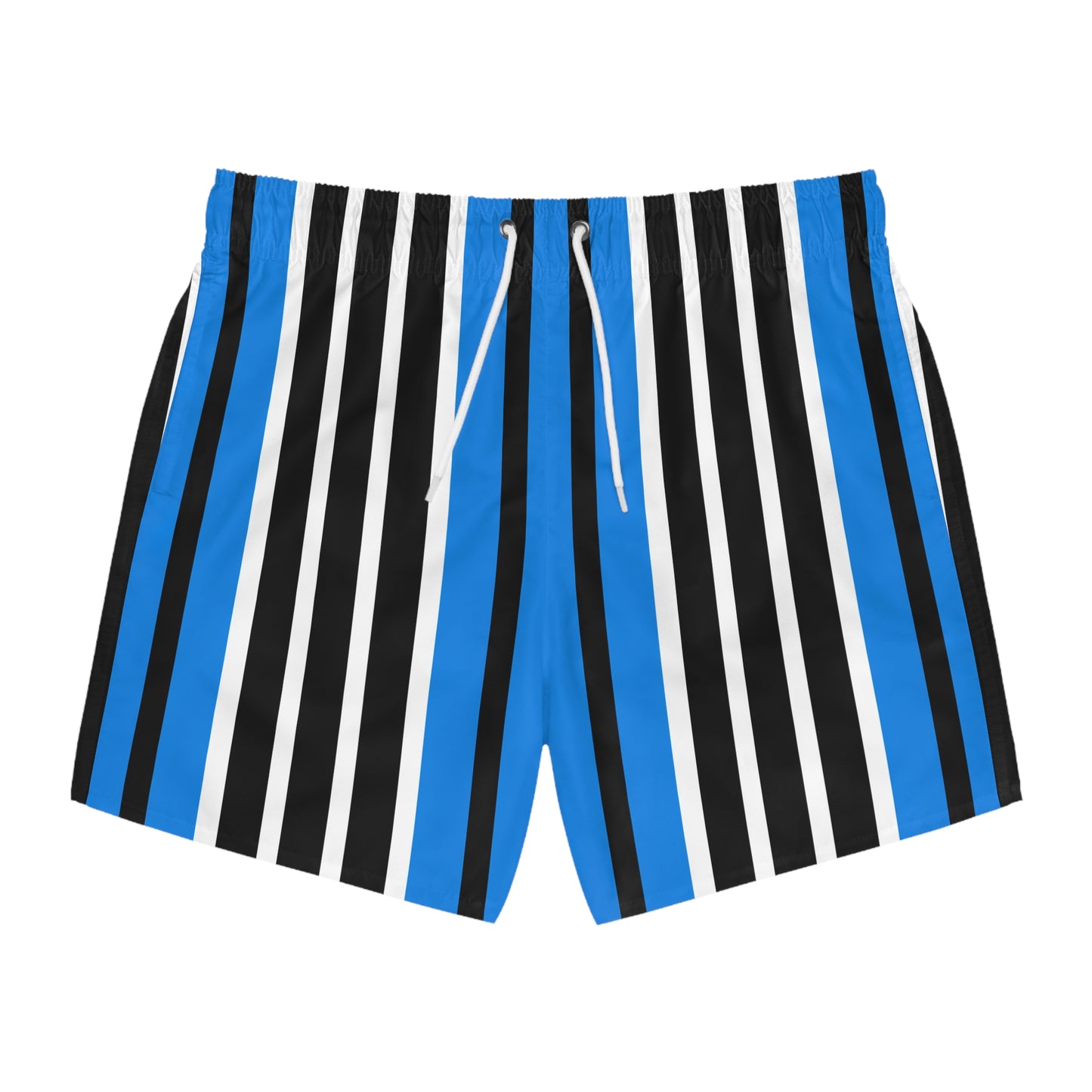 M1 Volleyball Club Striped Modern Swim Trunks