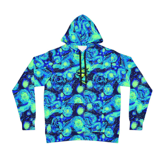 Starry Night Mascot Surface Beach Volleyball Club Sublimated Designer Athletic Hoodie