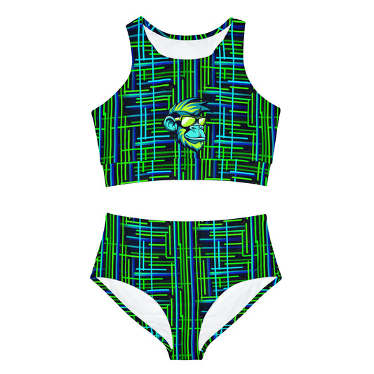 Mascot Surface Beach Volleyball Club Geometric Sporty Bikini Set