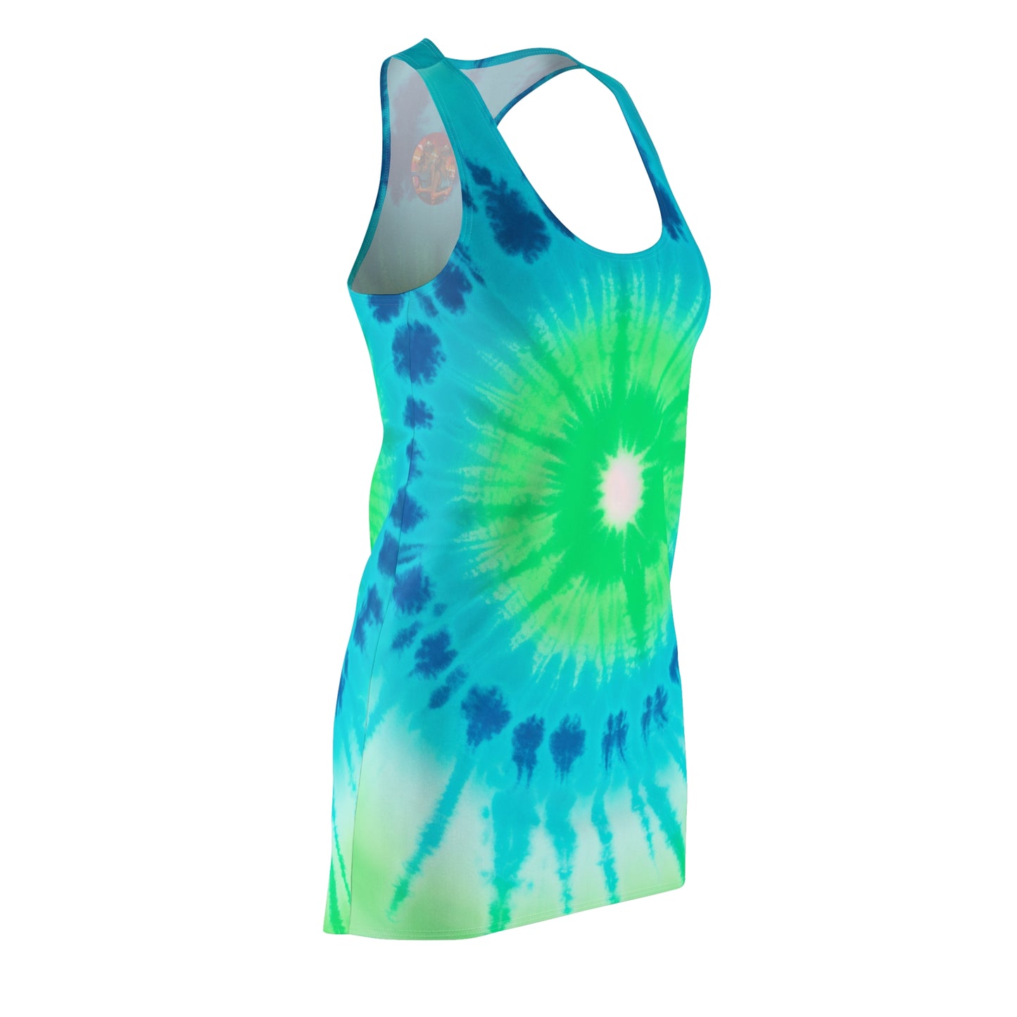 Surface Beach Volleyball Club Tie Dye Designer Women's Cut & Sew Racerback Cover Up Dress Louis IV Collection