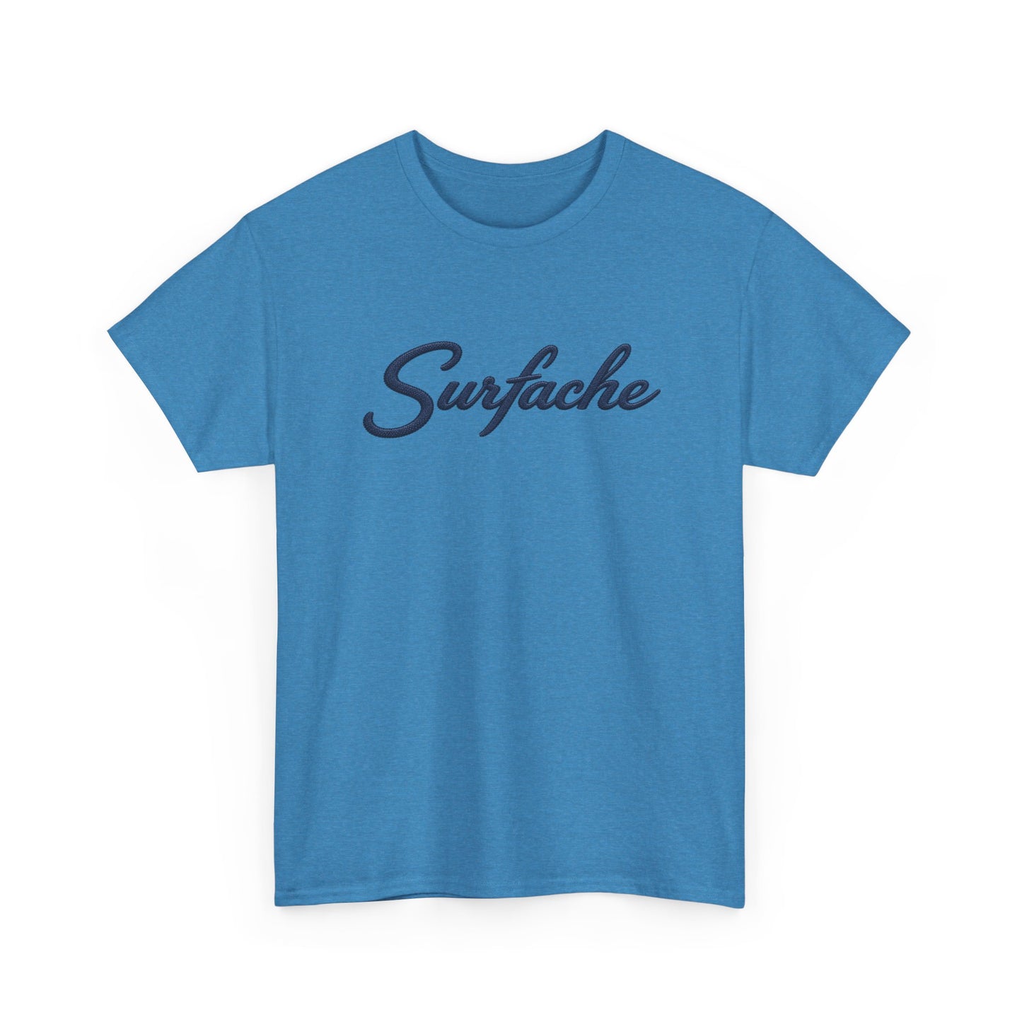Surfache Logo Tee — Retro Script Front & Manta Ray Patch Back