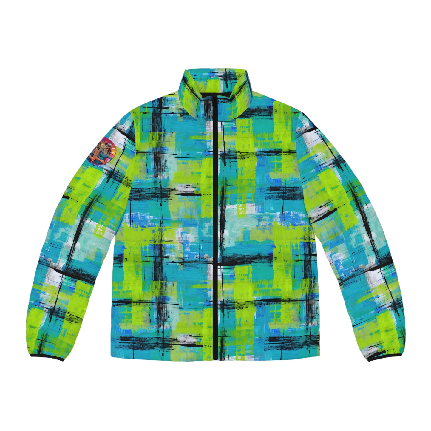 Surface Beach Volleyball Club Men's Puffer Jacket (AOP)