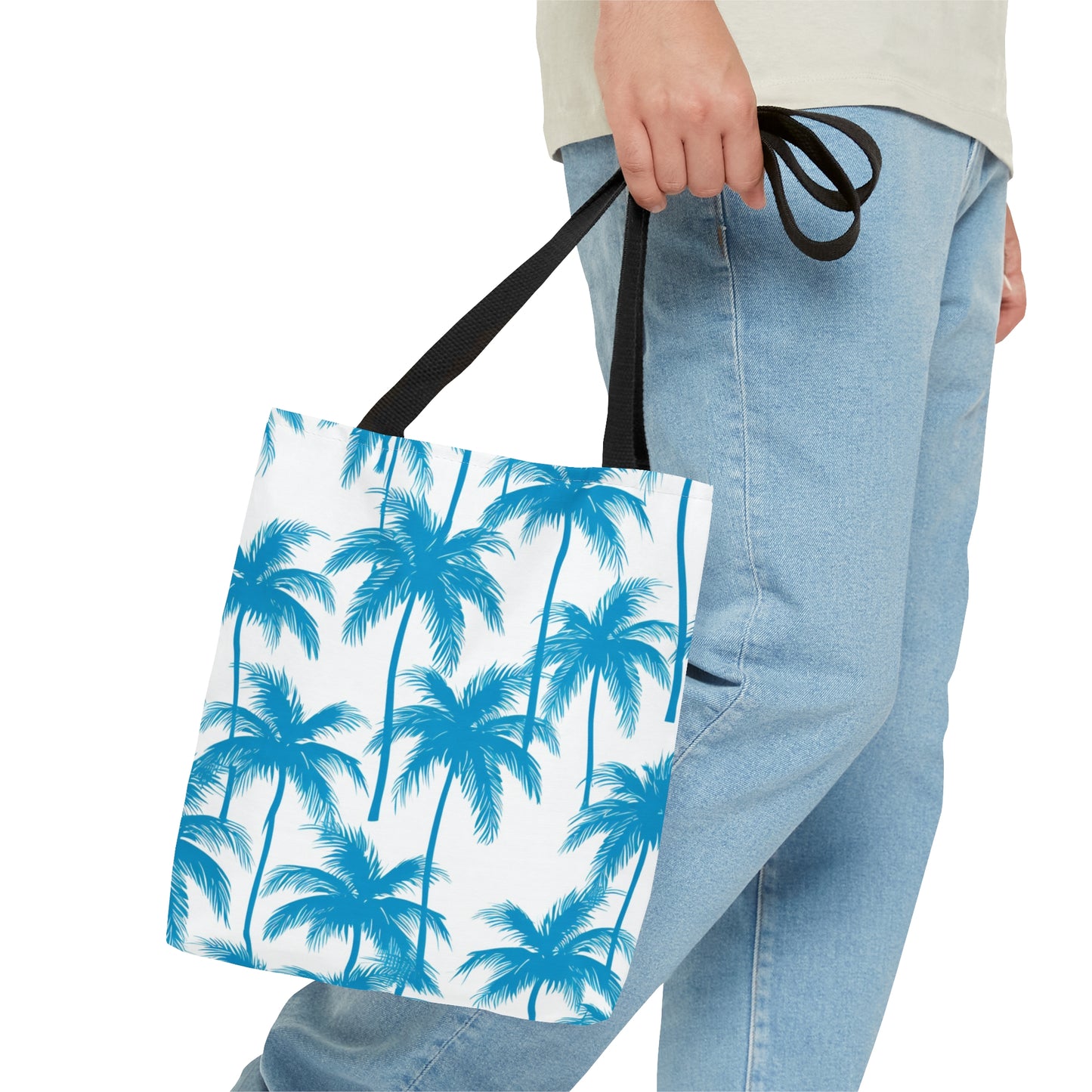 Cyan Palm Travel Tote Bag