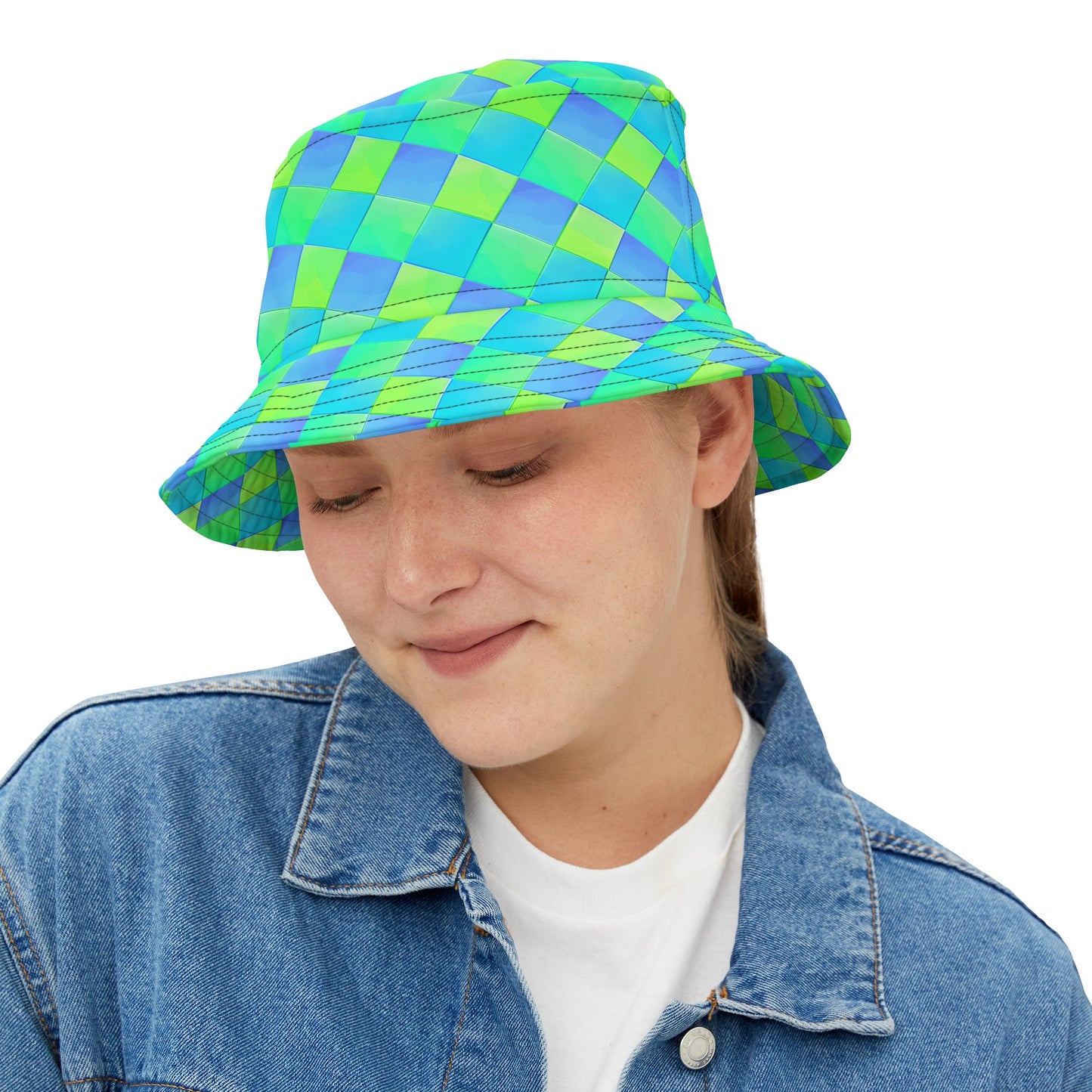 Moda Urbano Checkered Bucket Hat (AOP)