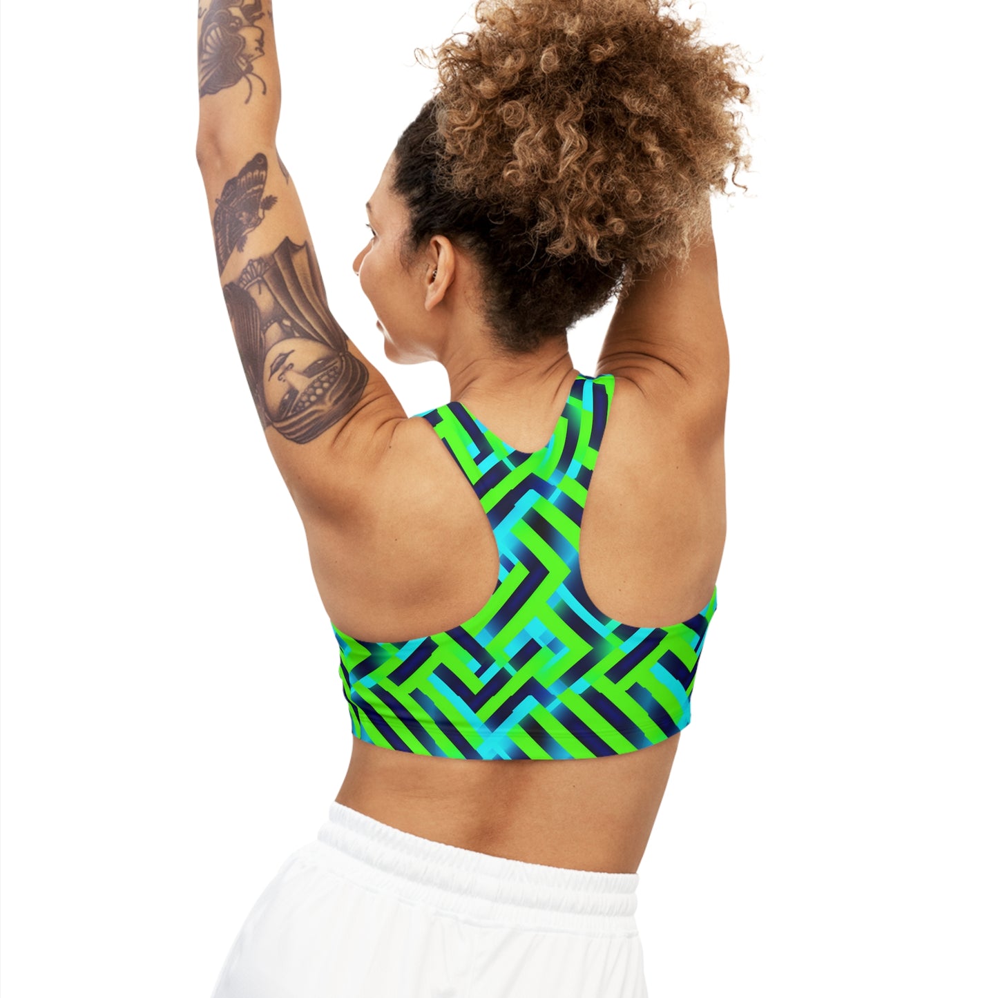 Surface Beach Volleyball Club Geometric Seamless Sports Bra (AOP)