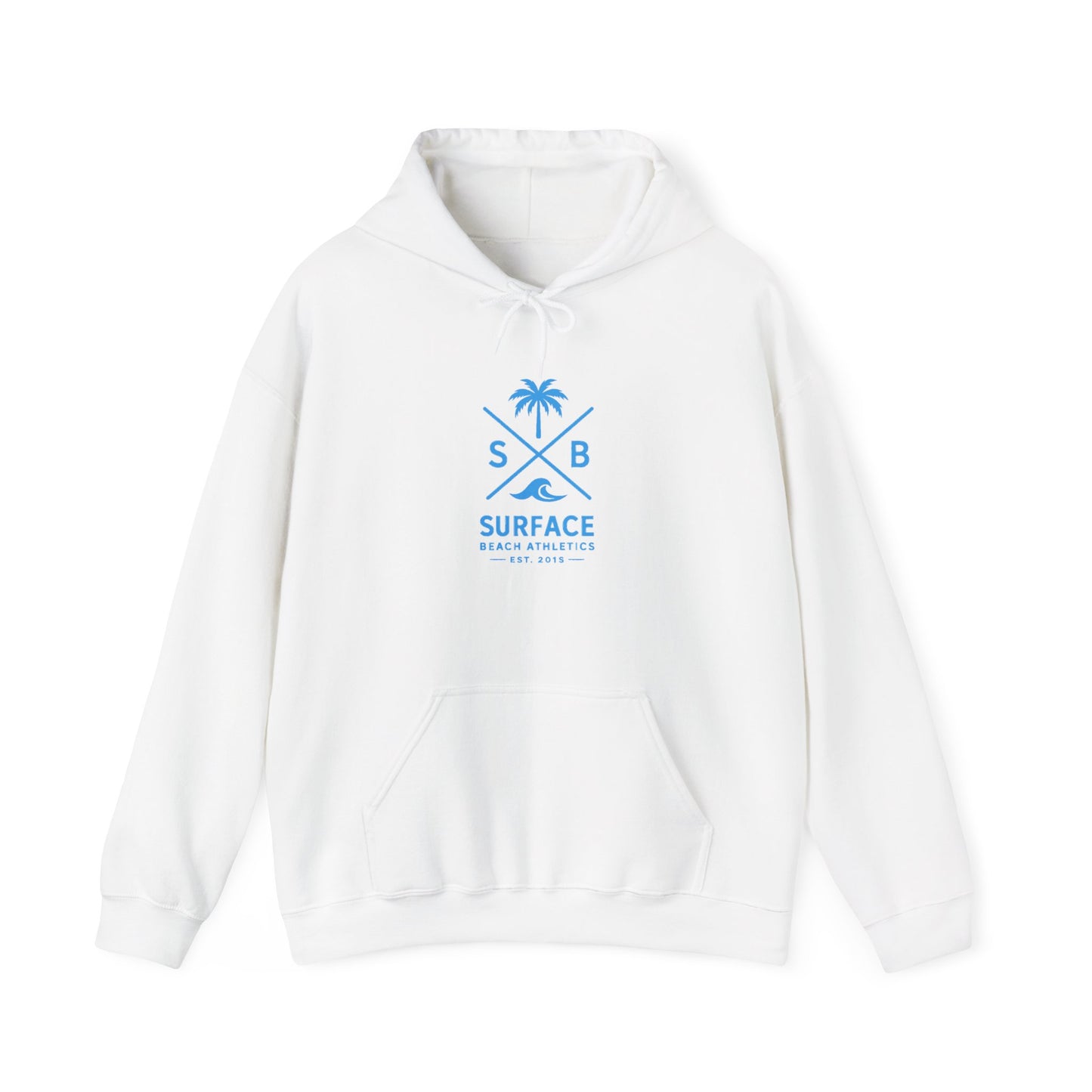 Surface Beach Athletics Hoodie — Palm Tree Surf Logo Pullover