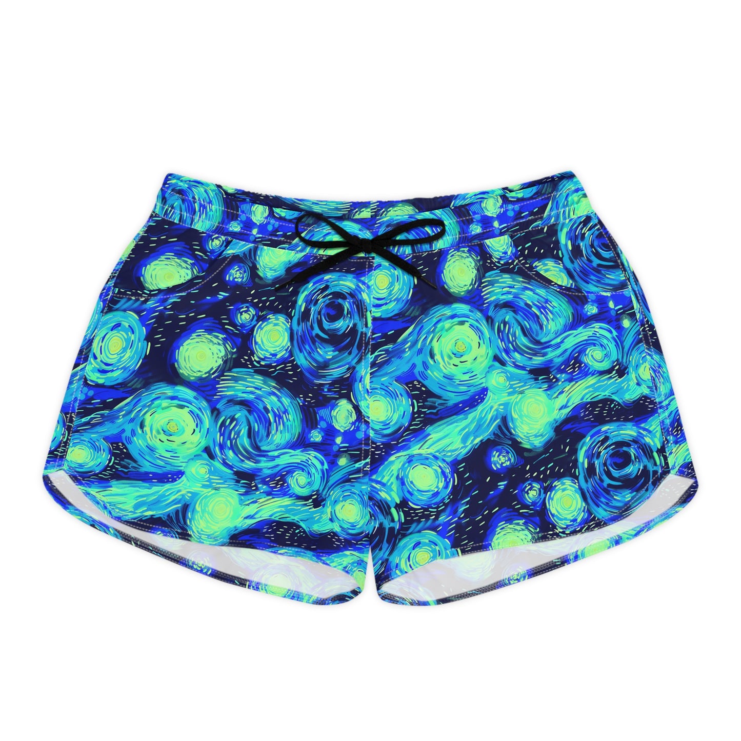 Starry Night Surface Beach Volleyball Club Cover Up Women's Casual Shorts (AOP)