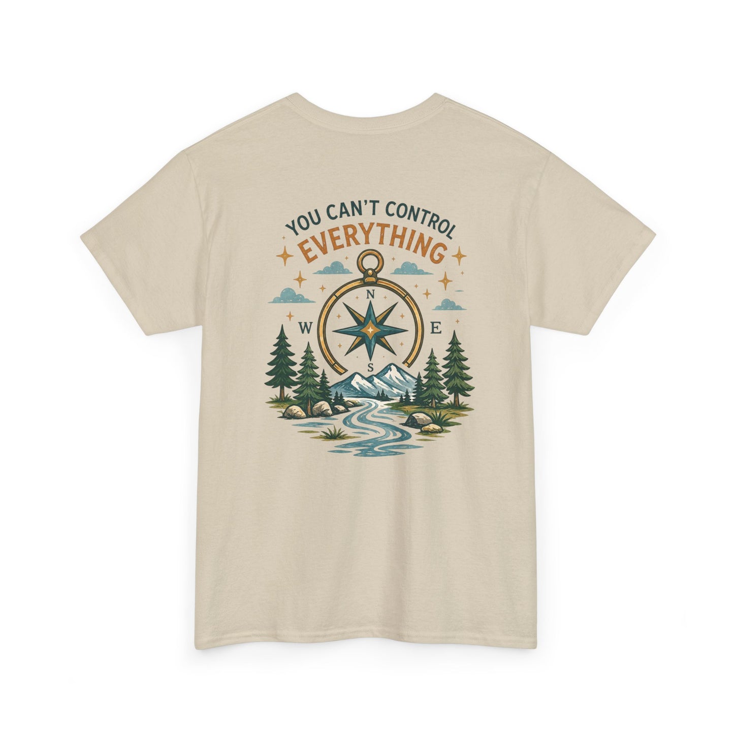Adventure Compass Tee — "You Can't Control Everything" Outdoor Graphic T‑Shirt