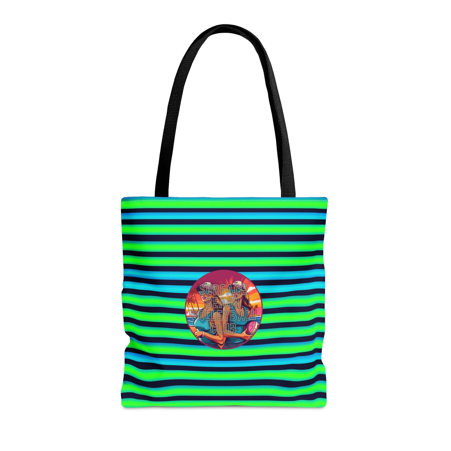 Surface Beach Volleyball Striped Logo Tote Bag (AOP)