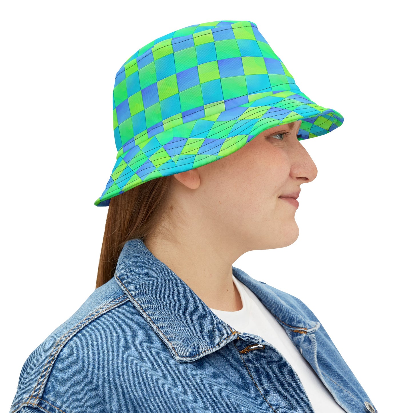 Moda Urbano Checkered Bucket Hat (AOP)