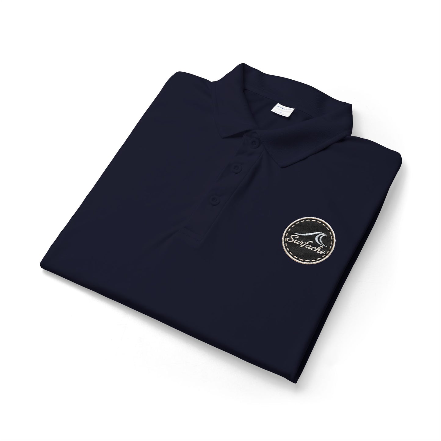 Surfache Embroidered Surf Wave Polo — Men's Performance Golf & Work Shirt
