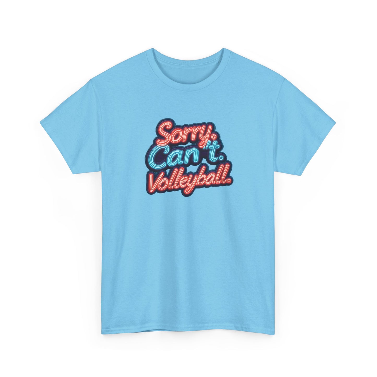 Sorry Can’t Volleyball Unisex Heavy Cotton Tee