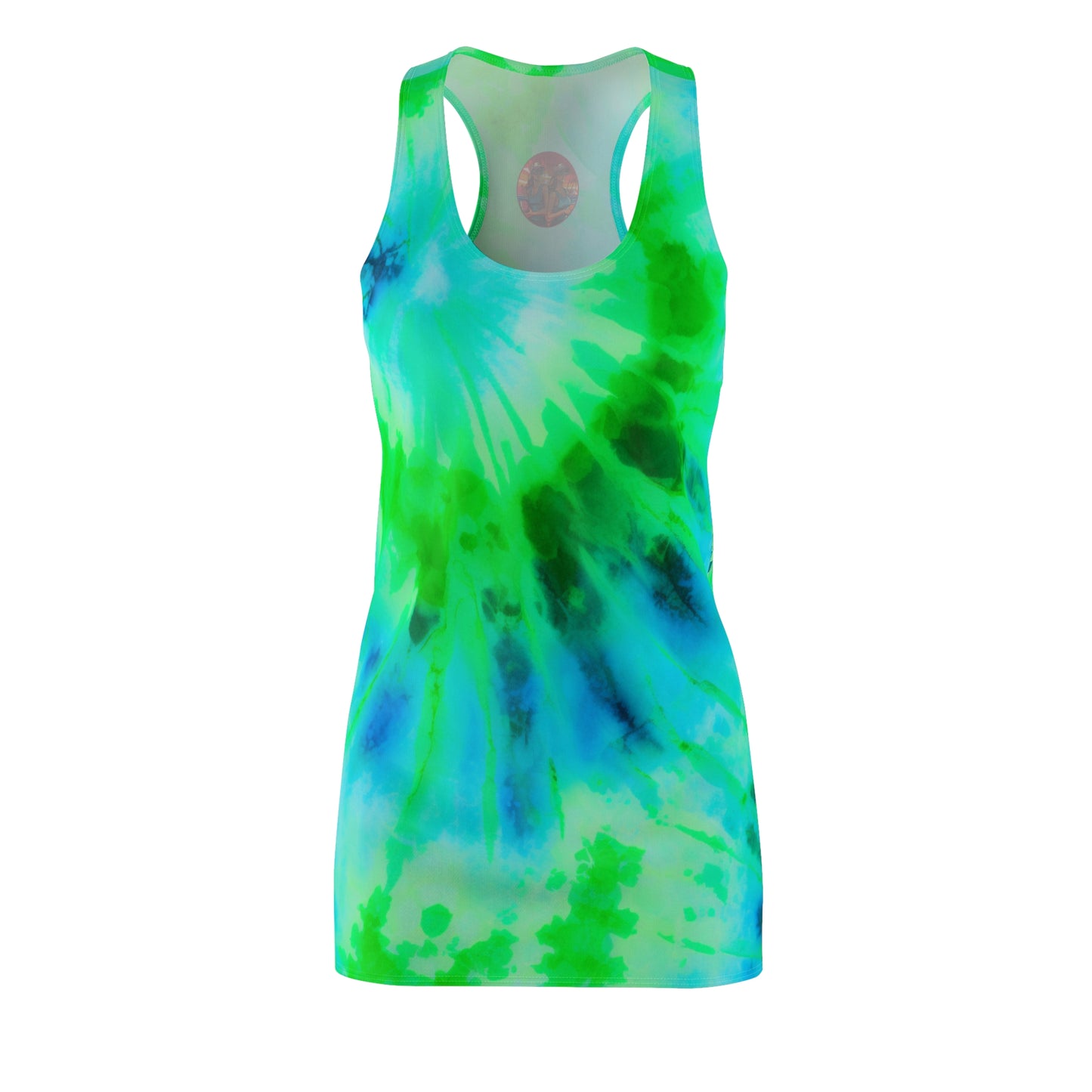 Surface Beach Volleyball Club Tie Dye Designer Women's Cut & Sew Racerback Cover Up Dress Louis IV Collection