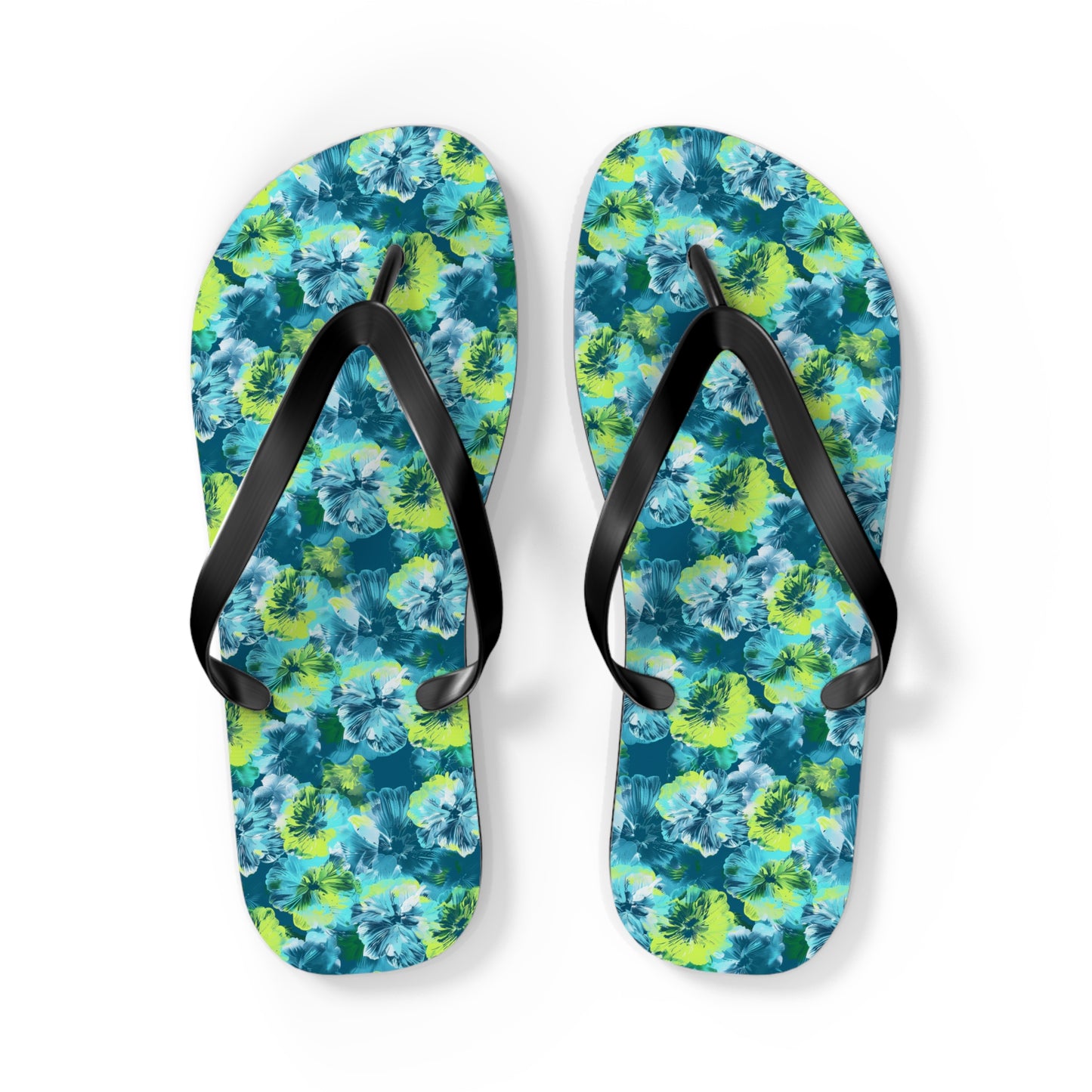 Floral Surface Beach Volleyball Club Designer Flip Flops