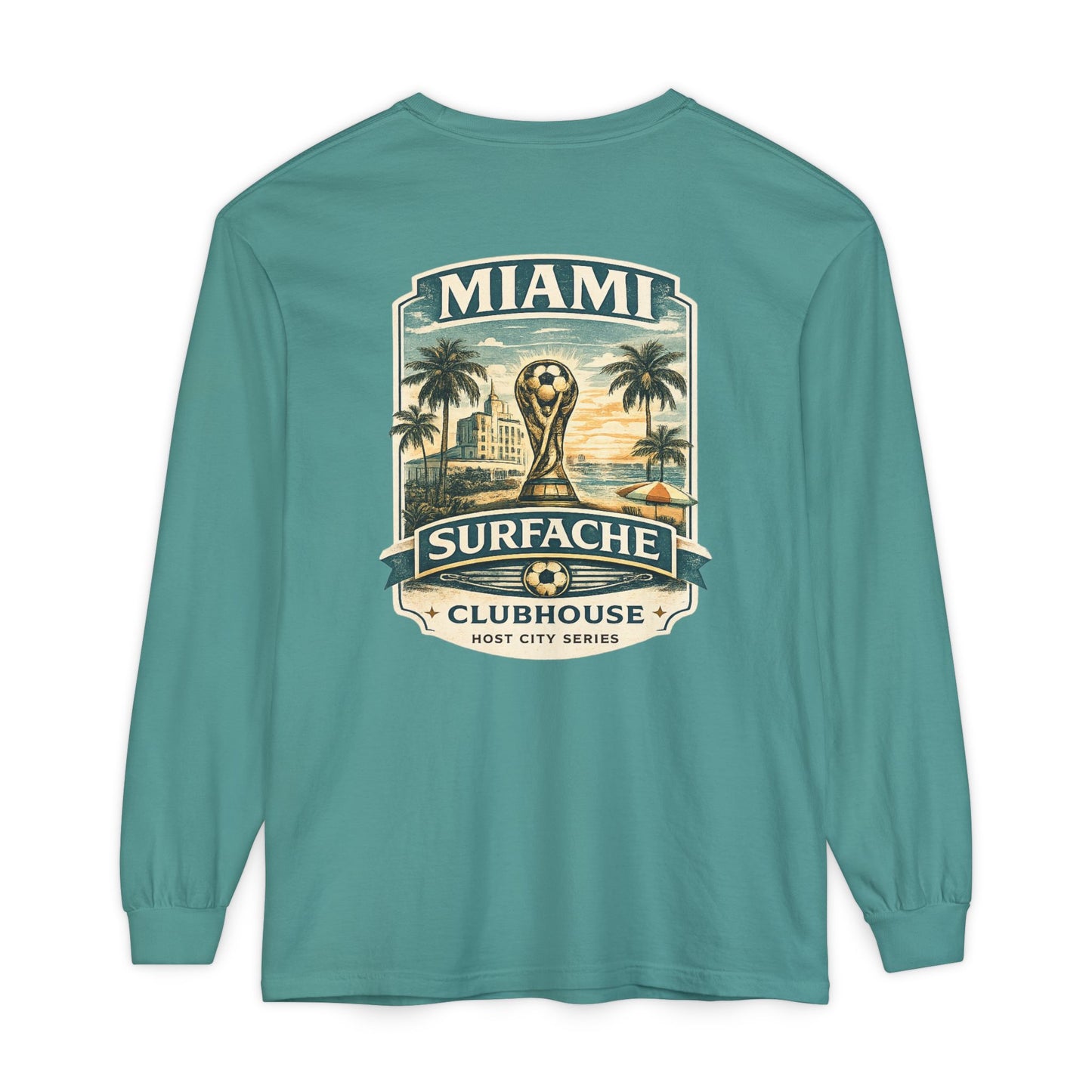 Miami Surfache Long Sleeve Tee — Surf Clubhouse Graphic Shirt