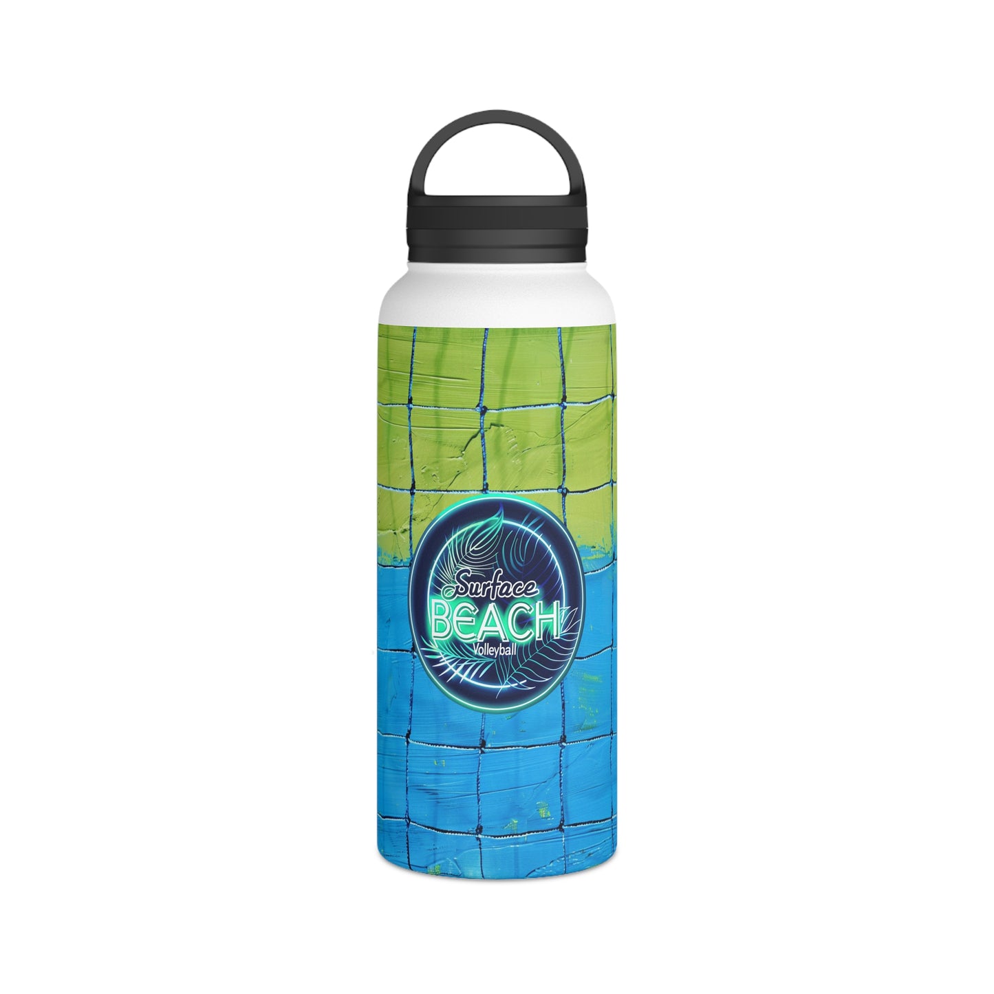 Icon Surface Beach Volleyball Club Stainless Steel Water Bottle, Handle Lid