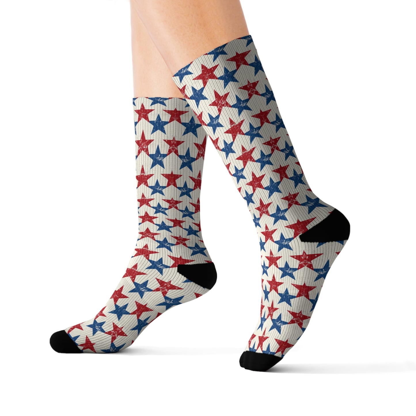 Stars Moda Urbano Breatheable Moisture Wicking Performance Printed Fashion Sublimation Socks