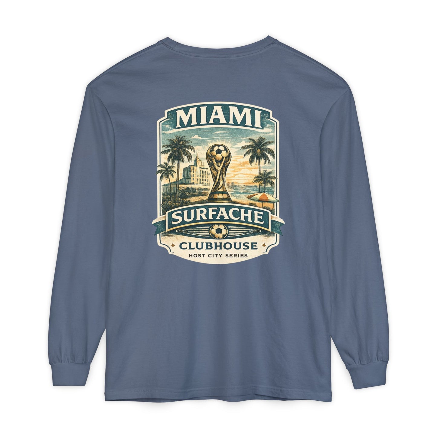 Miami Surfache Long Sleeve Tee — Surf Clubhouse Graphic Shirt