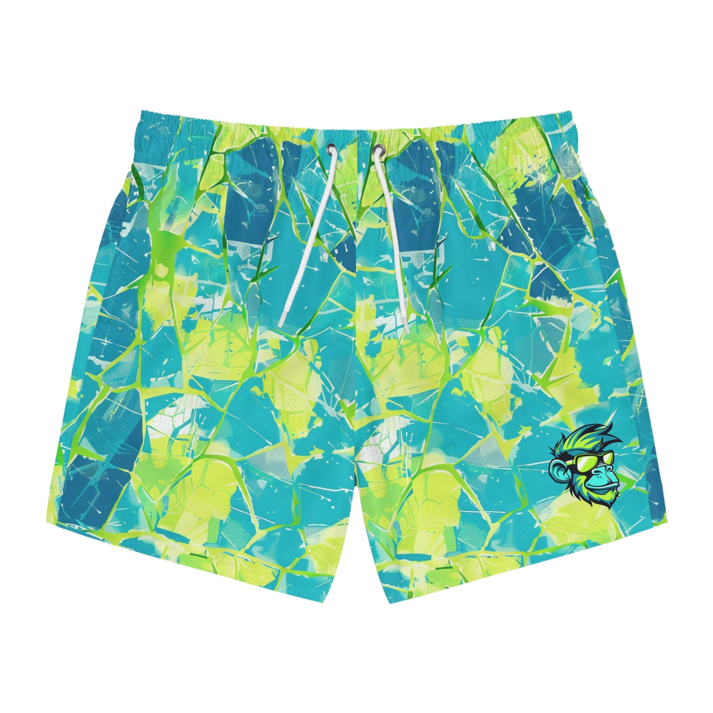 Mosaic Mascot Surface Beach Volleyball Club Dotted Ombré Modern Swim Trunks Volleys