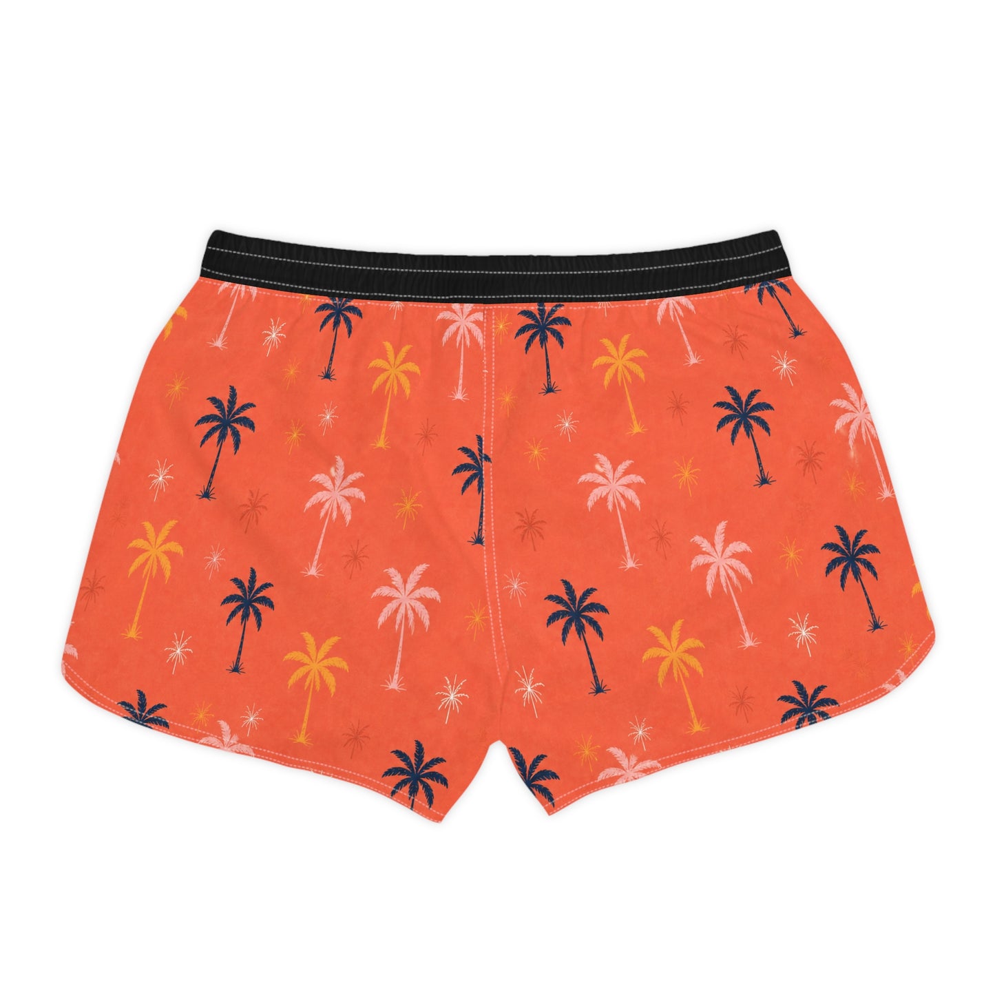 Palm Print Beach Shorts — Women's Casual Summer Lounge Shorts